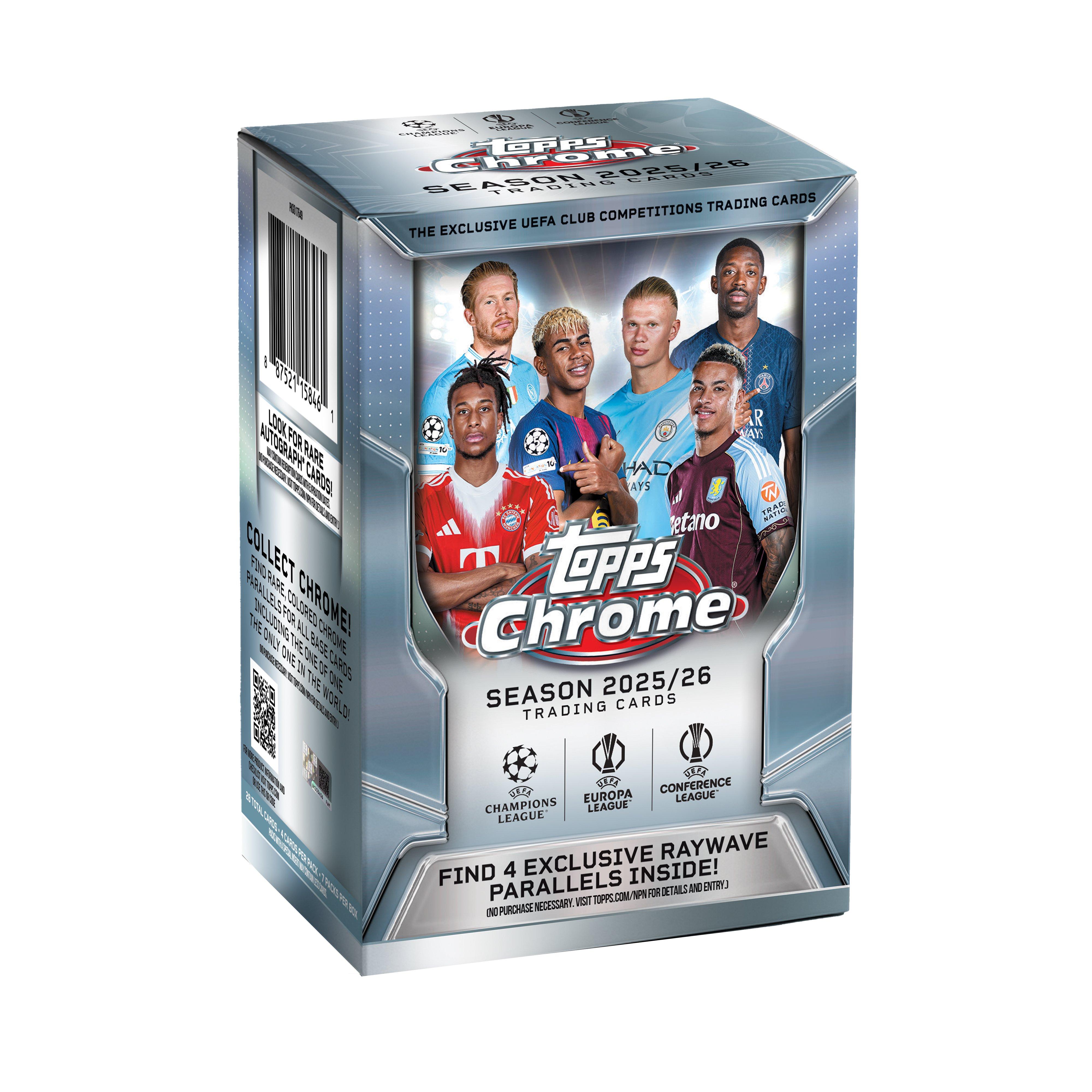 BUYEE公式アカウント　topps chrome トレカ 2025-26 Topps Chrome UEFA Club Competitions Value Box | GameStop