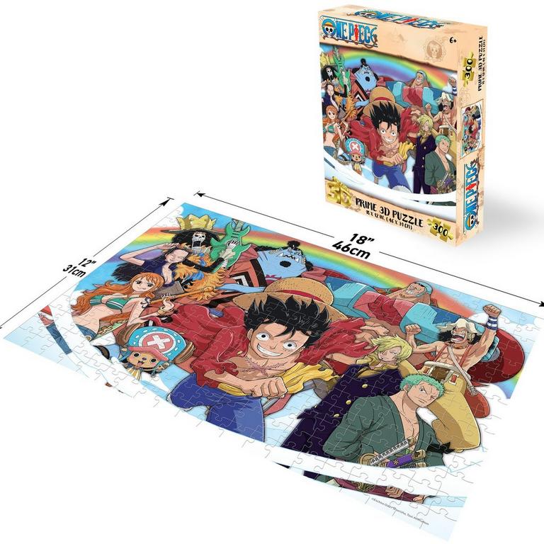 One Piece 18x12-in 300 Piece 3D Lenticular Puzzle GameStop