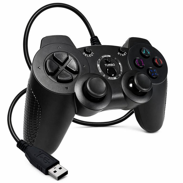 Old Skool Double -Shock 3 Wired Controller for PlayStation 3 - Black