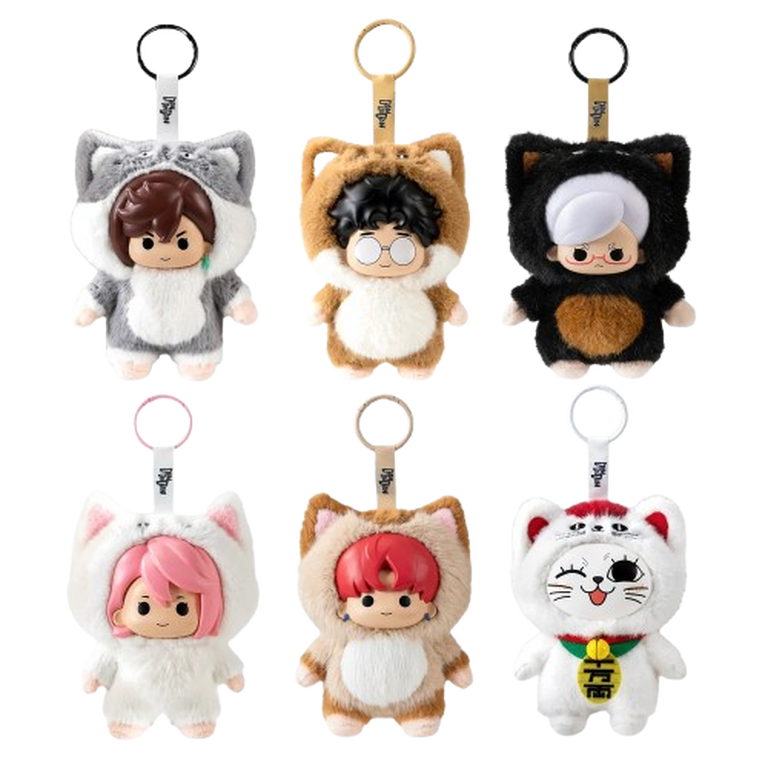 Puremind x Dan Da Dan Meow Mission Plush Vinyl Keychain (Styles