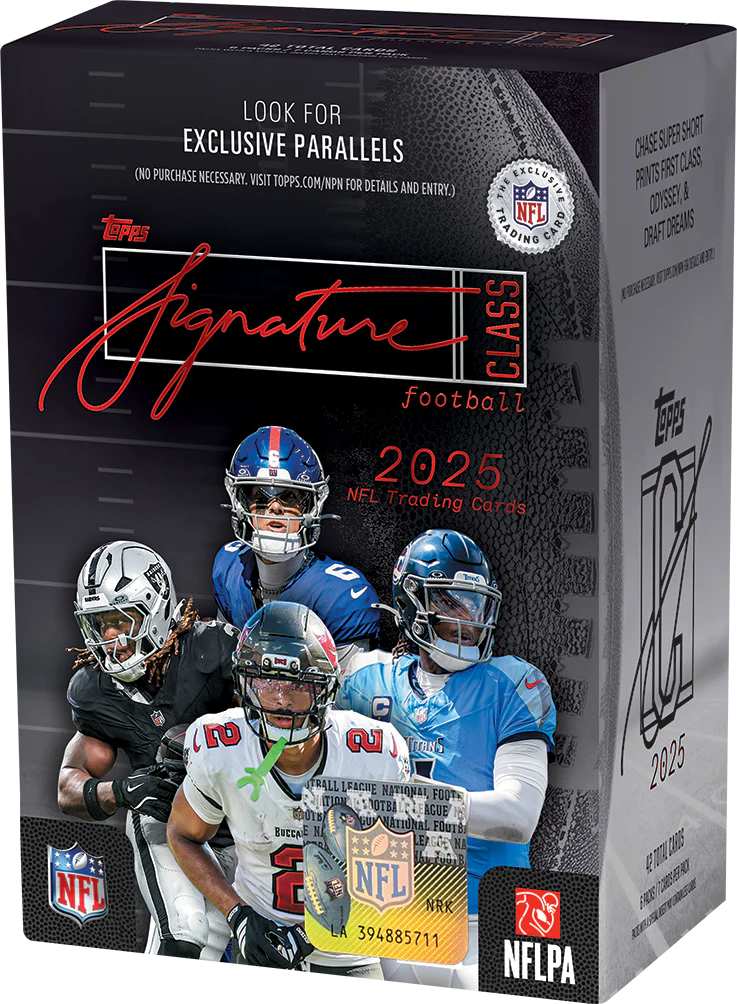 topps rare football cards 2025 Signature Class NFL Value Box 6 Boxes Per Case Rare 1962 Y.A. TITTLE Signed