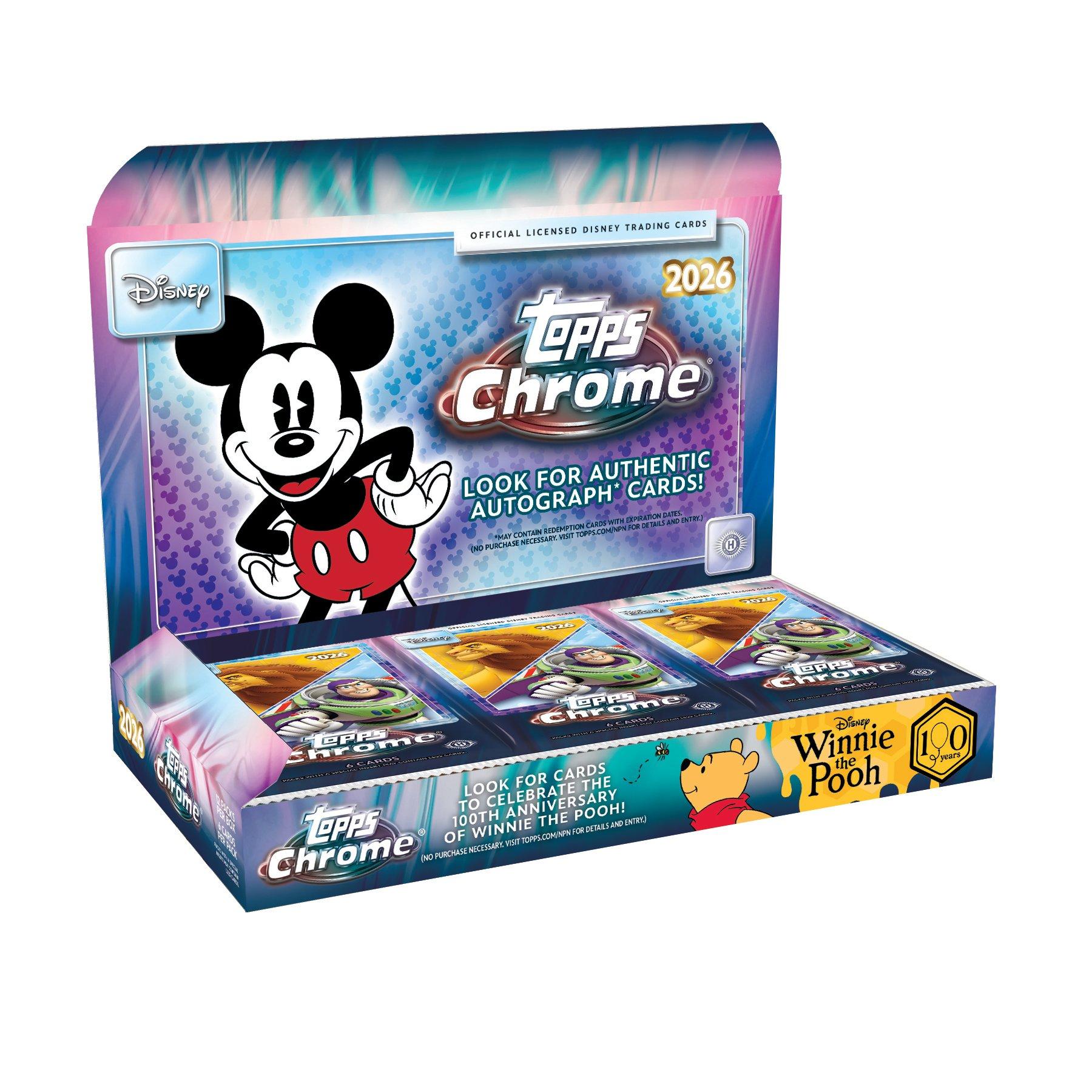 topps chrome disney booster box Blaster (Topps 2025) card base set 2026 Topps Chrome Disney Hobby