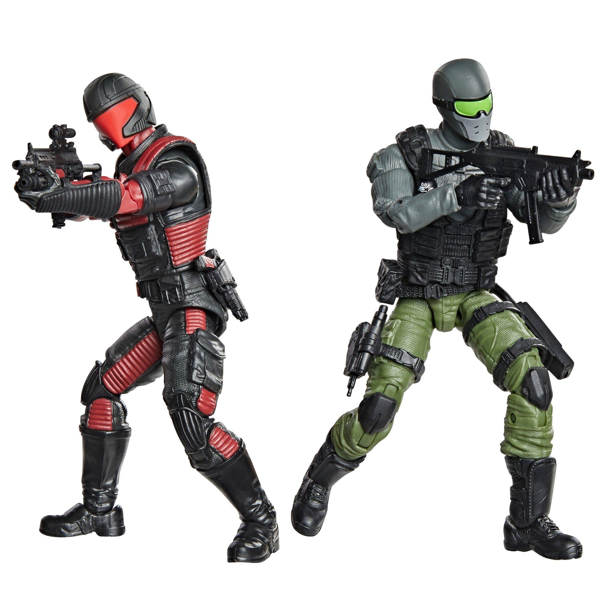 Hasbro G.I. Joe Classified Series Snake Eyes and Varmint ATV Vs. Stealth Viper and Cobra Stealth Flight Pod (Trubble Bubble) Action Figure Set Plus Vehicles