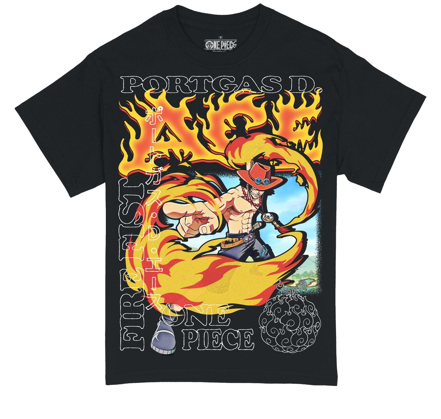 One Piece Portgas D. Ace Fire Fist Unisex Graphic T-Shirt GameStop