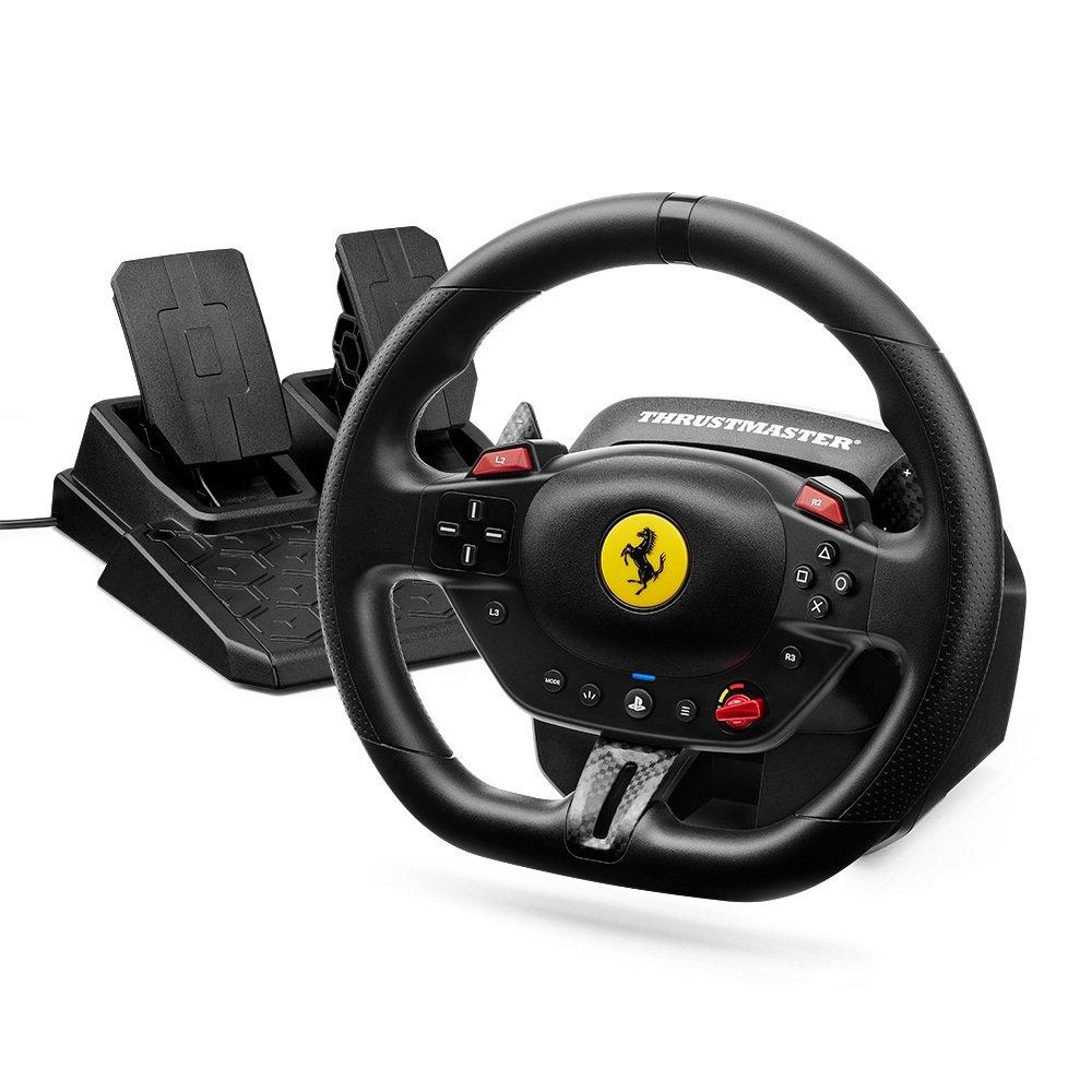 Thrustmaster T98 Ferrari Racing Wheel and Pedal Set for PlayStation 5 and PC