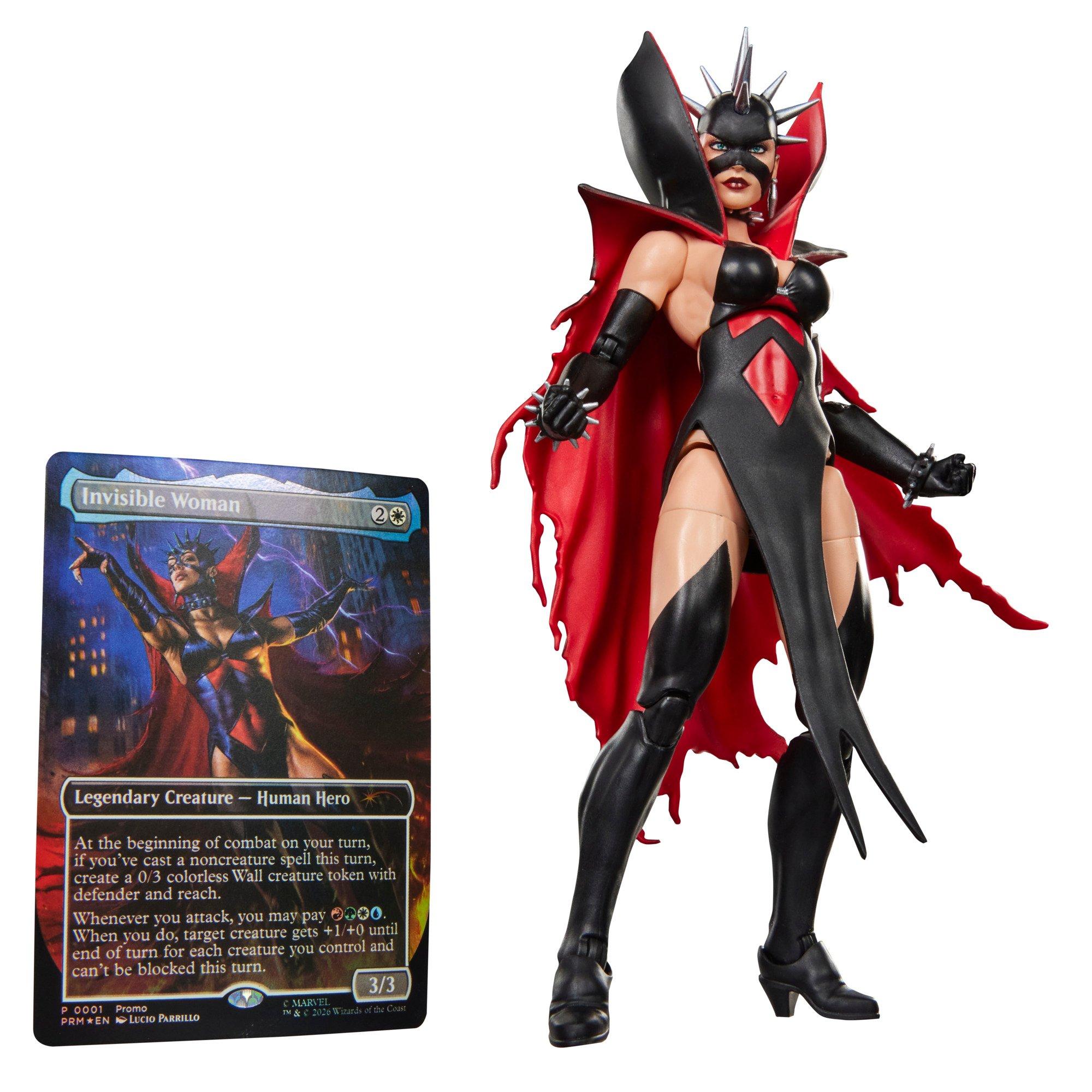 Hasbro Marvel Legends Series Magic: The Gathering Fantastic Four Malice Sue Storm 6-in Action Figure (with Foil Trading Card)