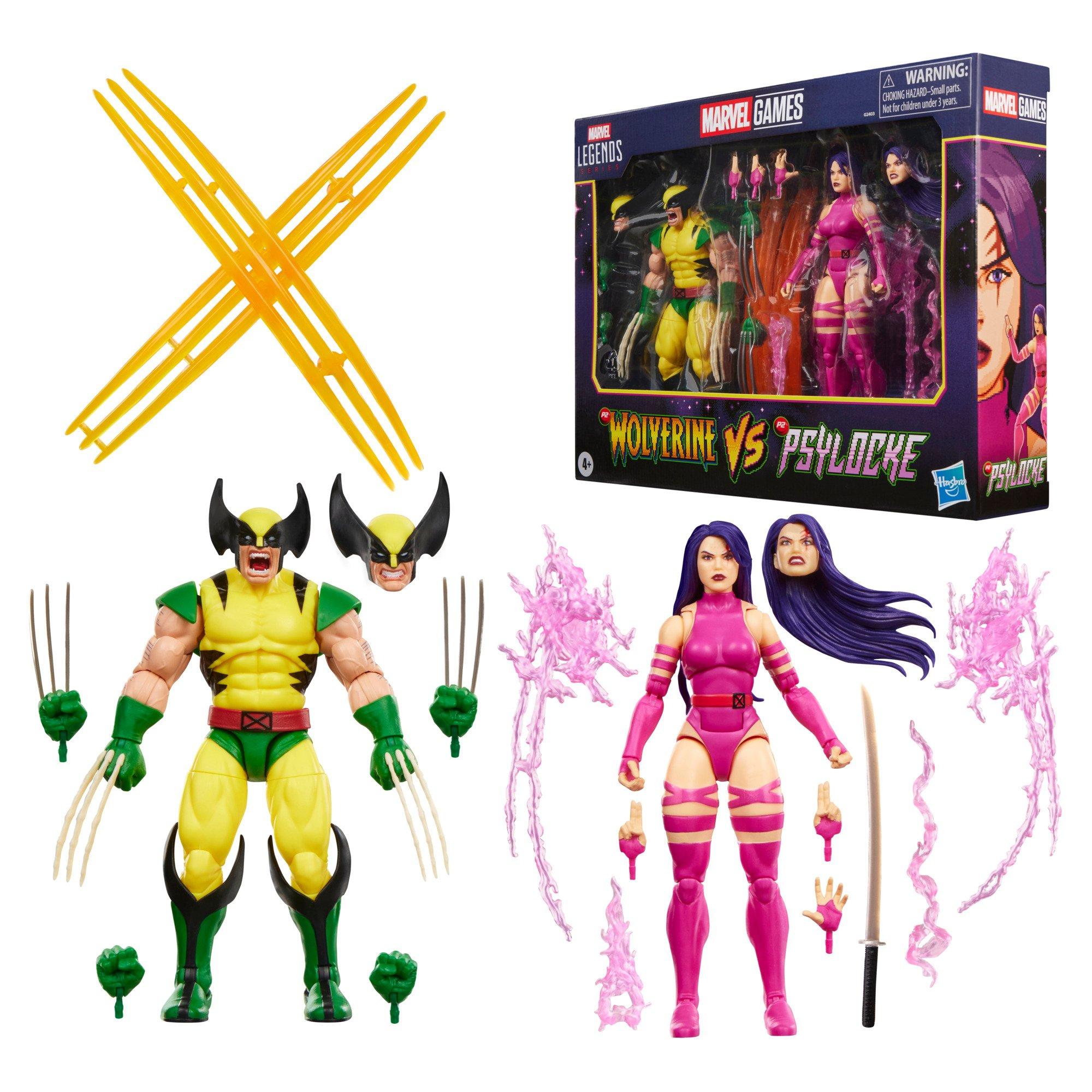 Hasbro Marvel Legends Series Marvel Games Wolverine vs Psylocke 6-In Action Figure Set
