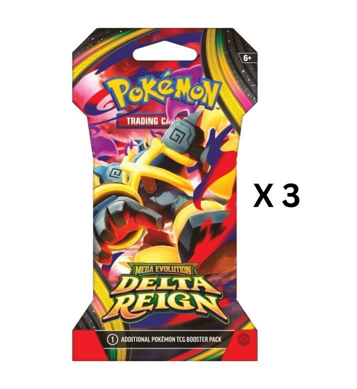 Delta Reign Sleeved Booster - 3 Pack Bundle