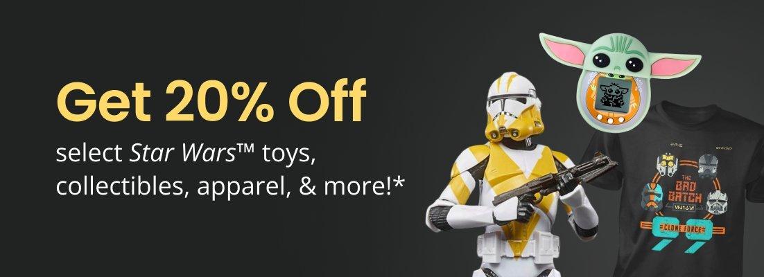Get 20% Off Select Star Wars Toys & More