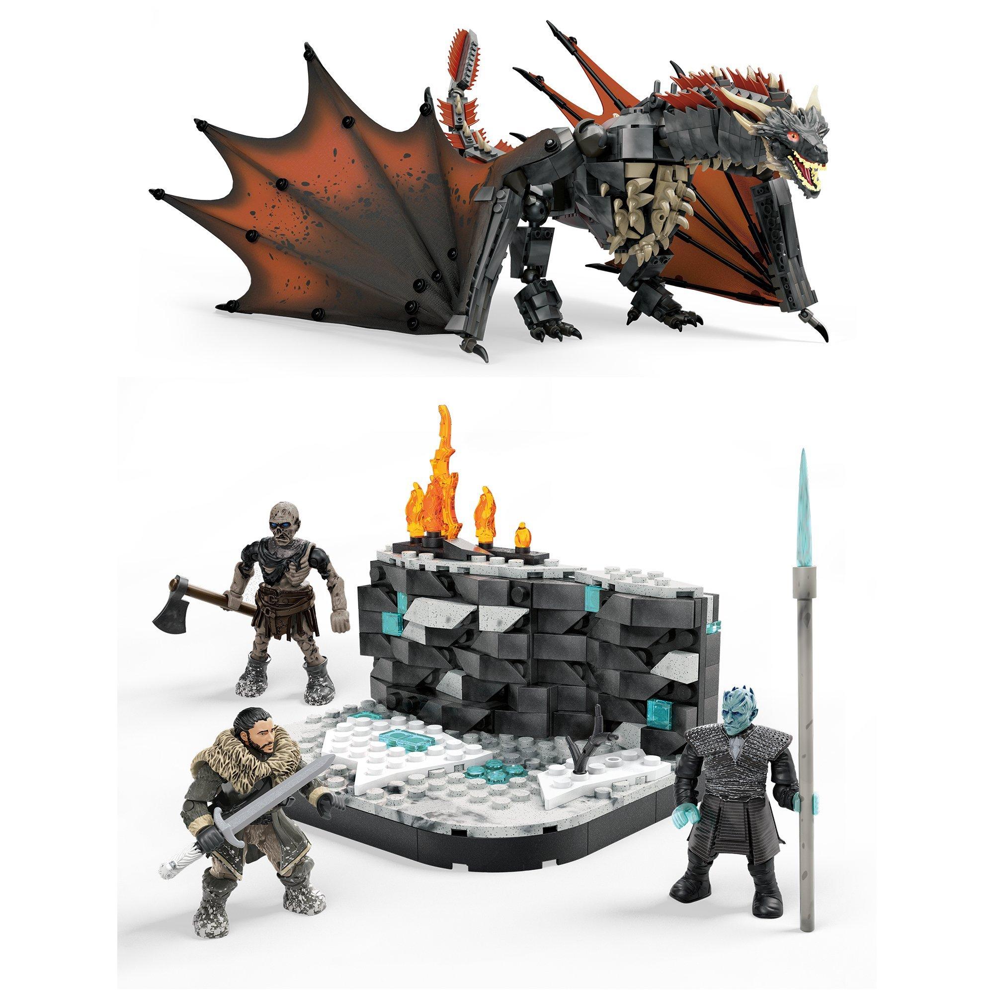 mega construx game of thrones ice viserion showdown building set