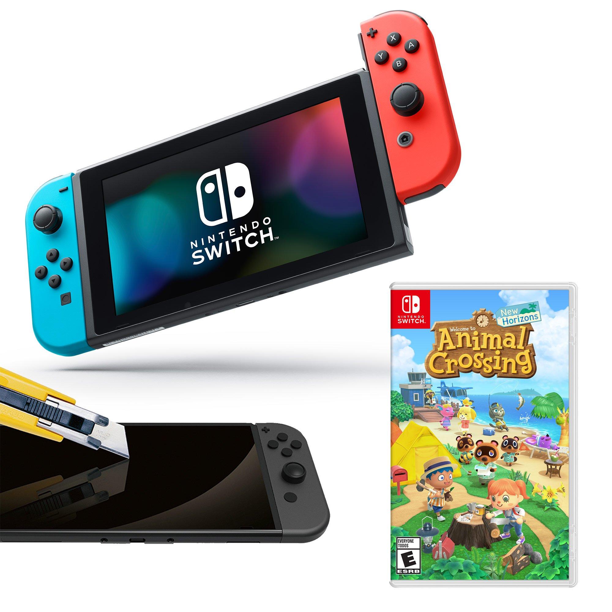 animal crossing new horizons and switch bundle