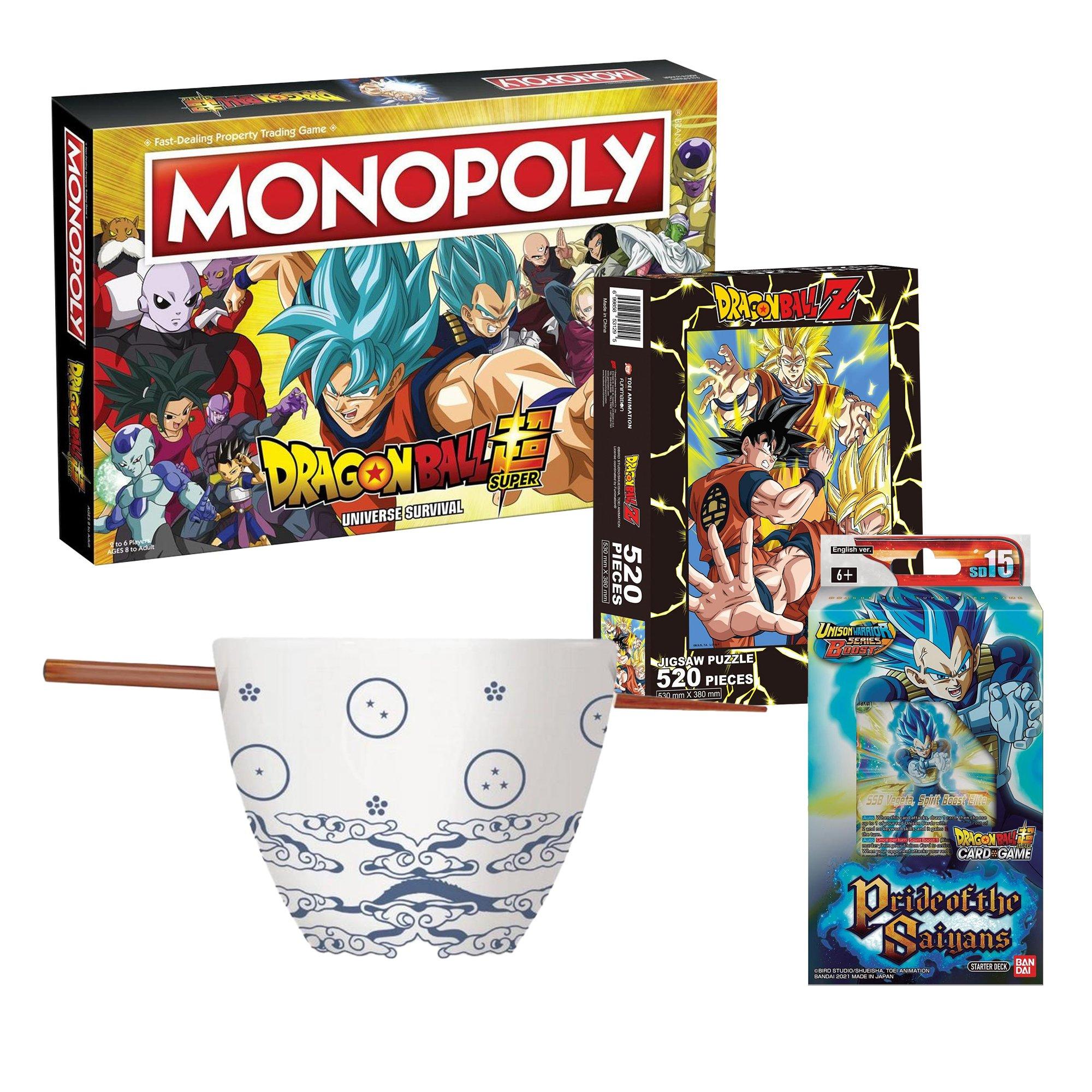 Dragon Ball TC Starter Deck, Monopoly Game, Ramen Bowl, Jigsaw Puzzle Easter Bundle