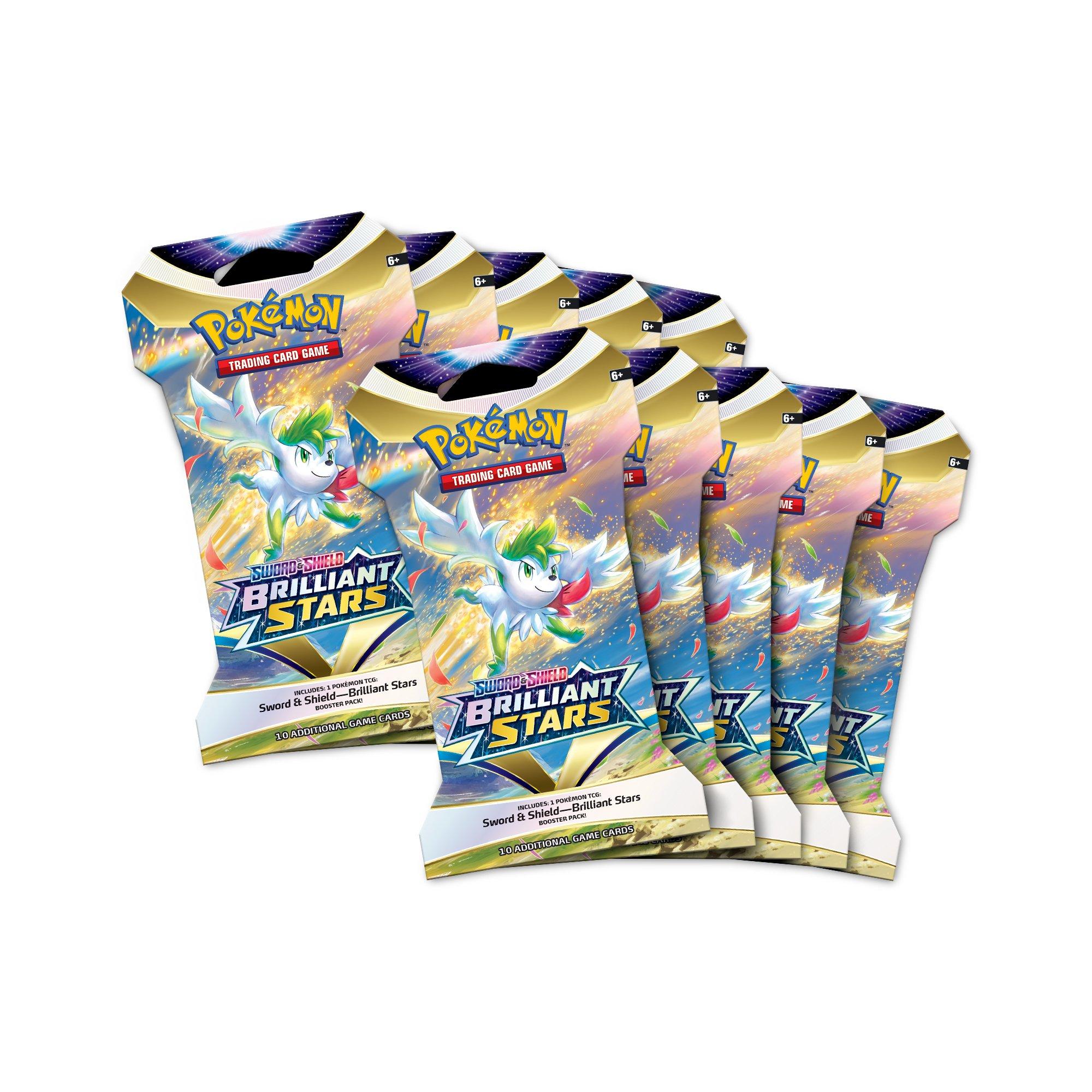 Pokemon Trading Card Game: Sword and Shield Brilliant Stars Sleeved 10 Booster Pack Bundle