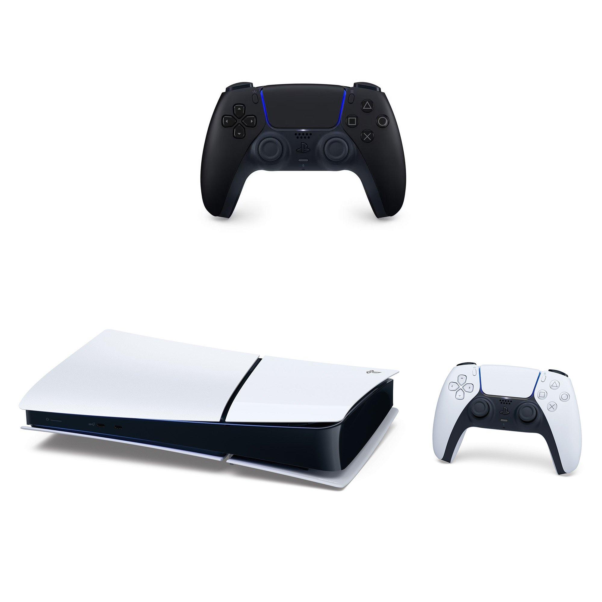 Sony PlayStation 5 Slim Console Digital Edition and Midnight Black DualSense Wireless Controller Bundle