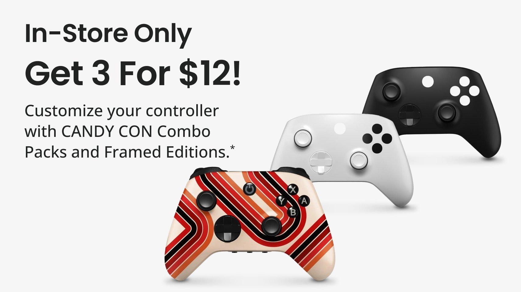 in store 3 for $12 combo packs