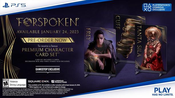 2023 PS5 Forspoken BRAND NEW SEALED w/Gamestop Preorder Bonus Character  Cards