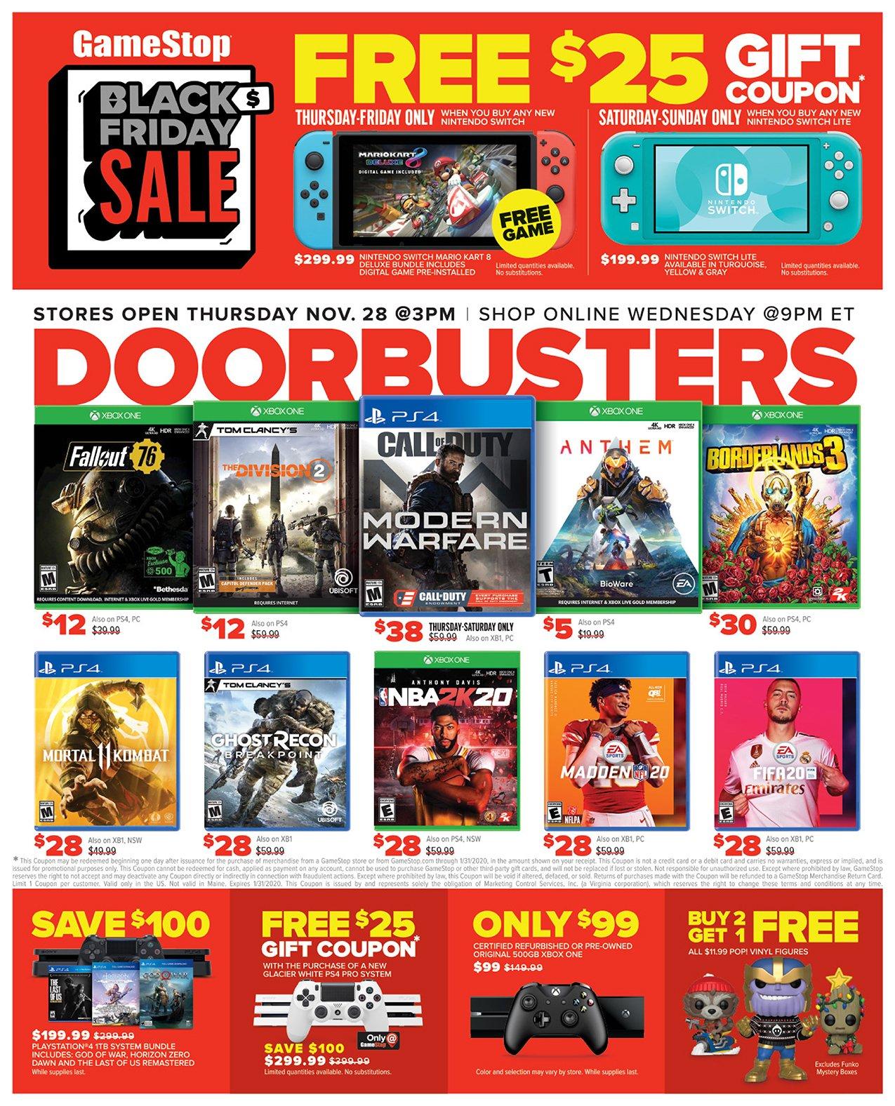 2019 GameStop Black Friday ad Blu ray Forum