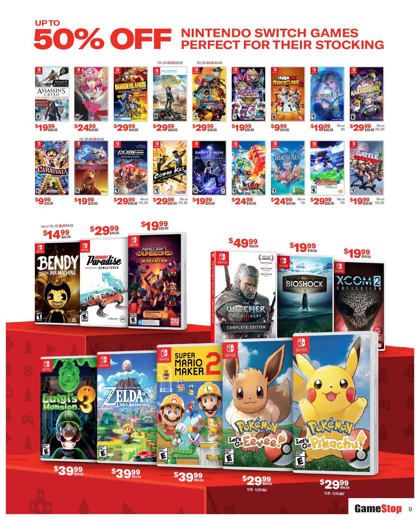 gamestop black friday deals nintendo switch