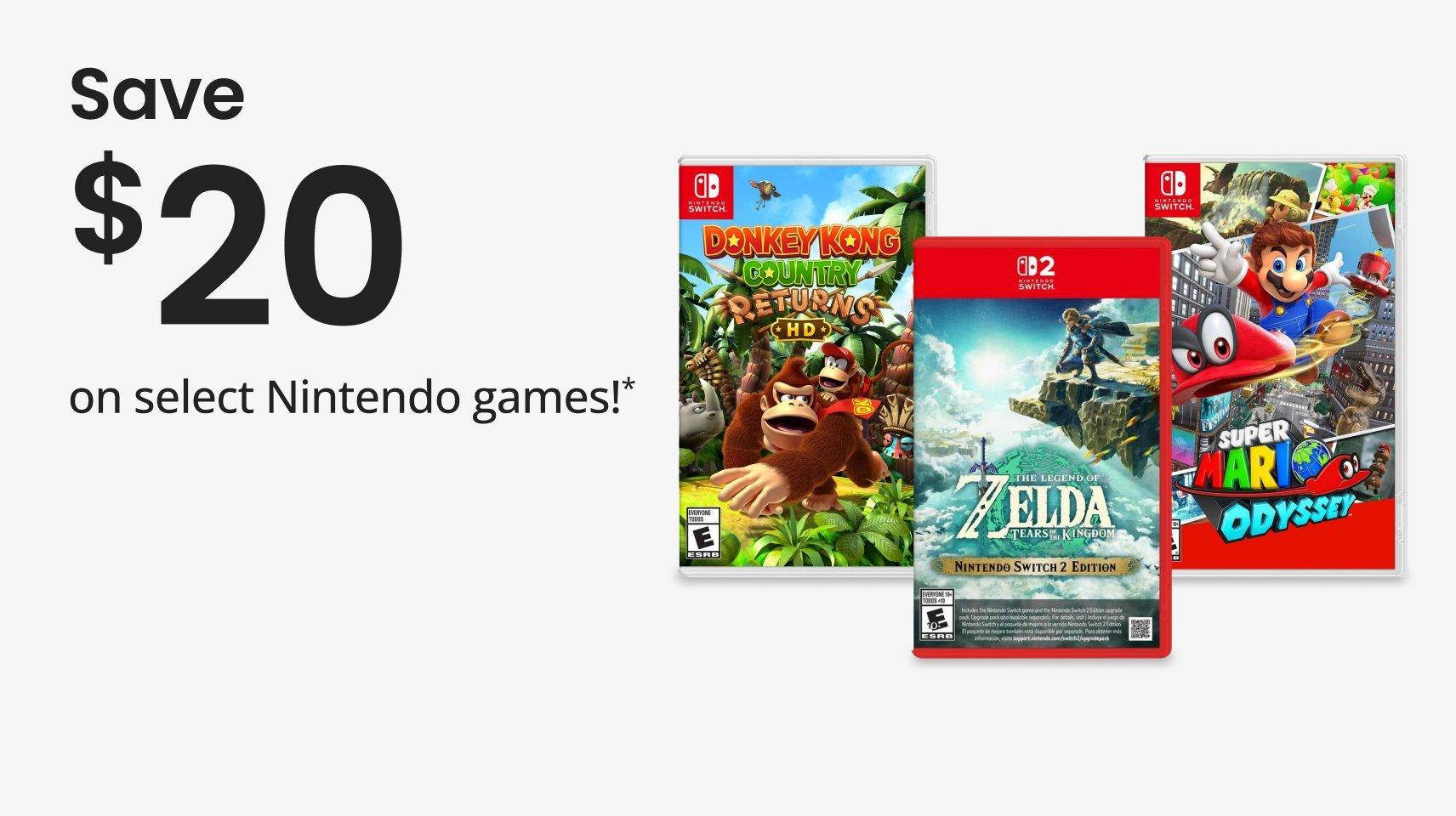 save $20 nintendo games