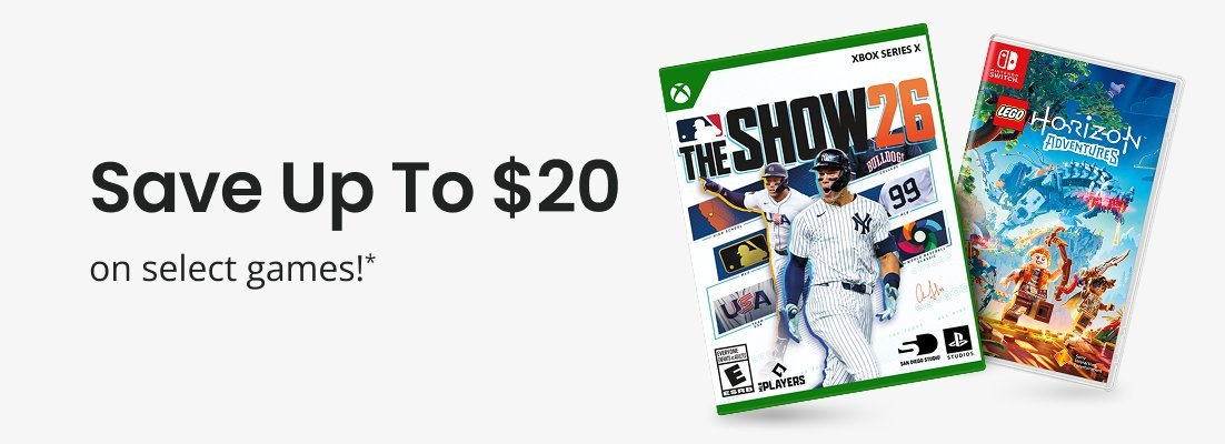 save up to $20 on select video game software