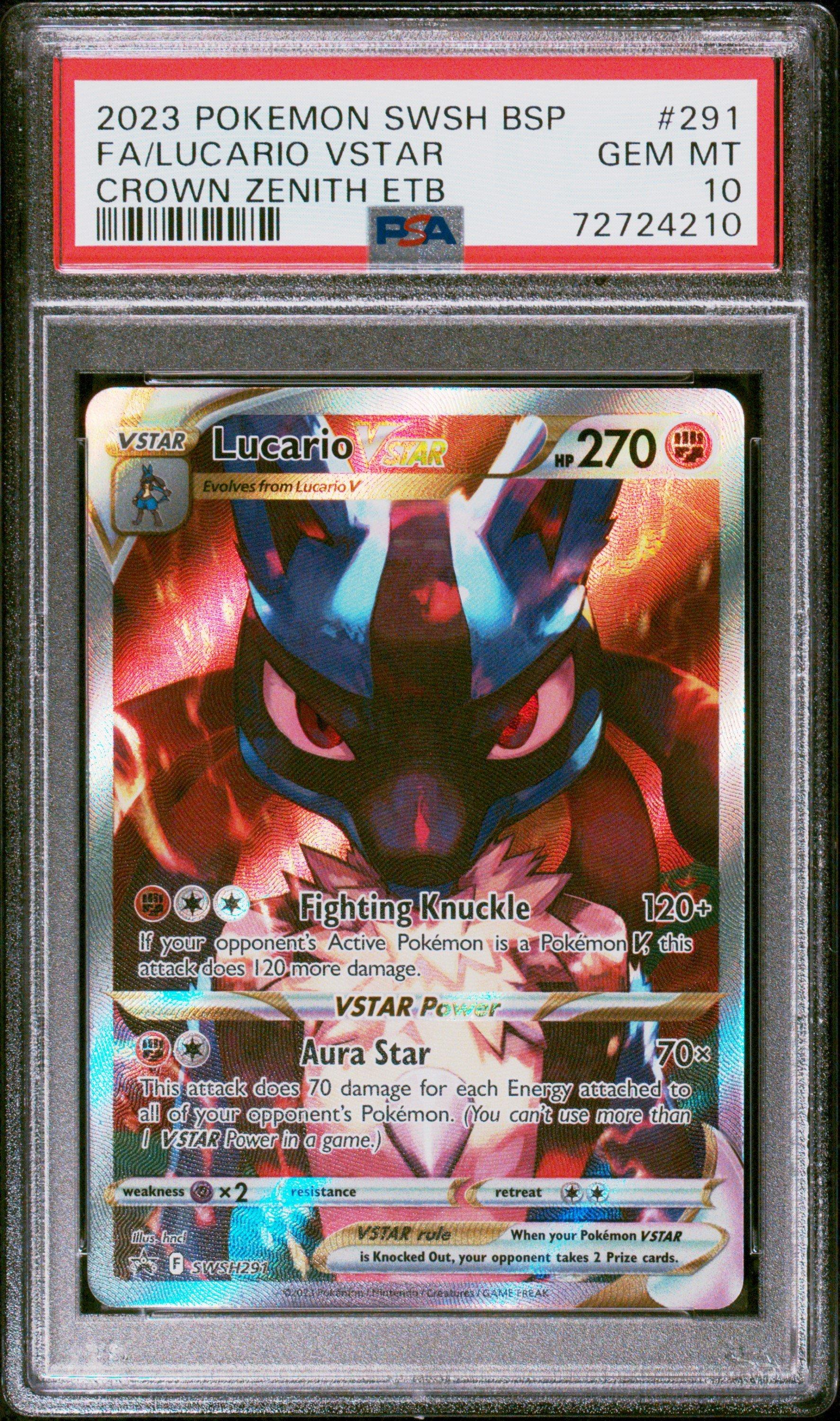2023 Pokemon Swsh Black Star Promo 291 Fa/lucario Vstar PSA Gem