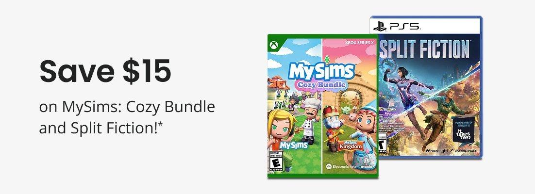 save $15 sims and split fiction 