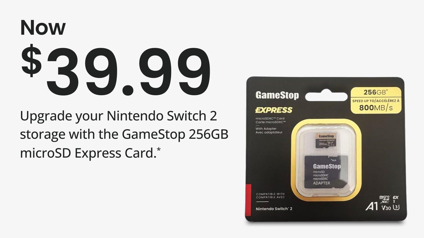 SWITCH 2 256 GB MEMORY FOR $39.99