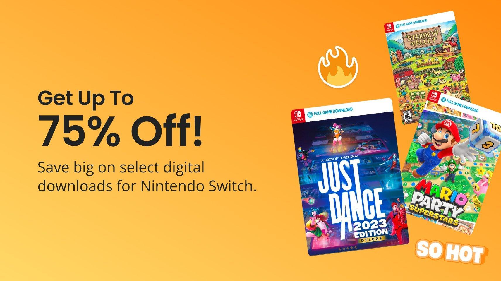 Save up to 75% on Nintendo Switch games in the Digital Deals sale