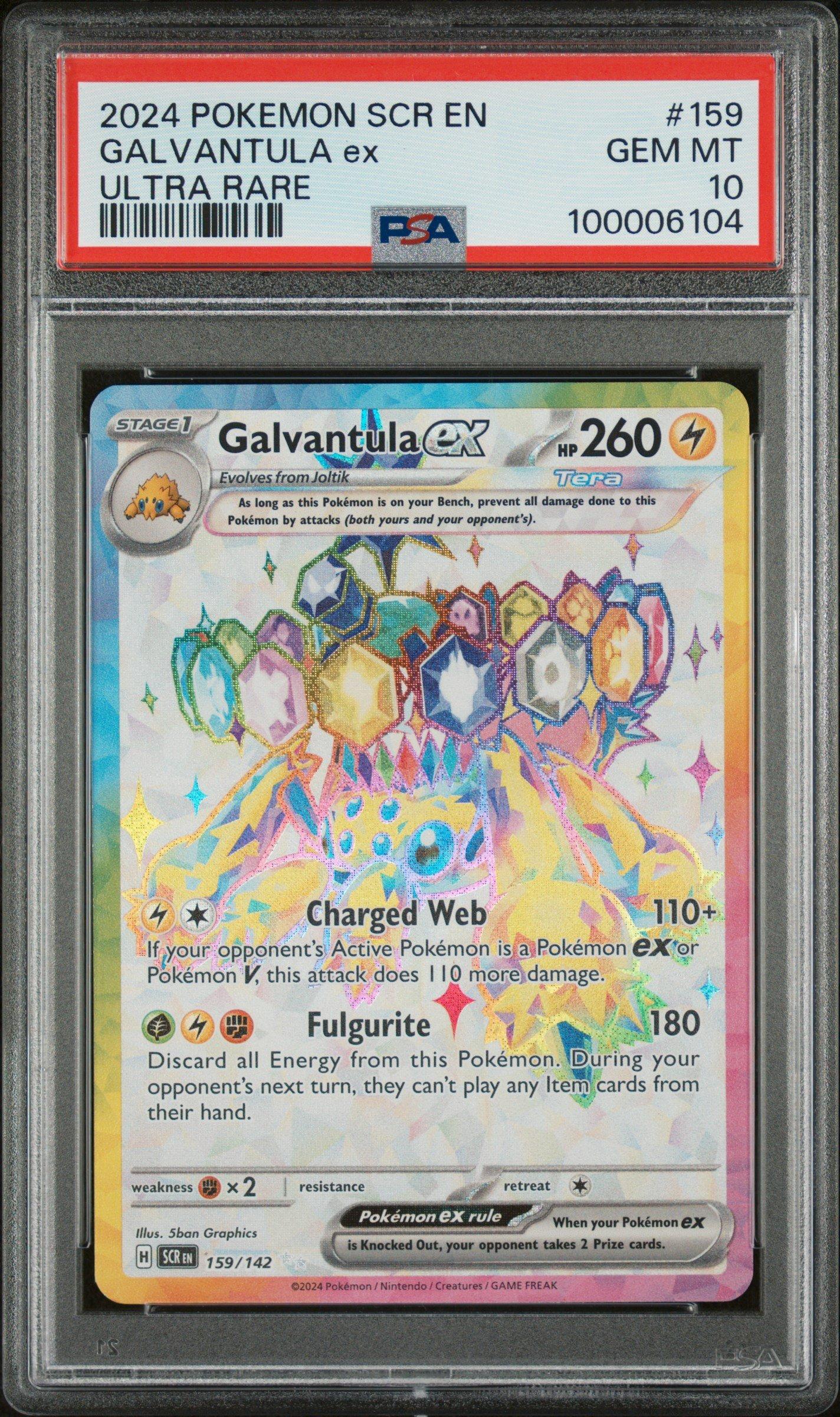 2024 Pokemon Scr En-stellar Crown 159 Galvantula Ex Ultra Rare PSA