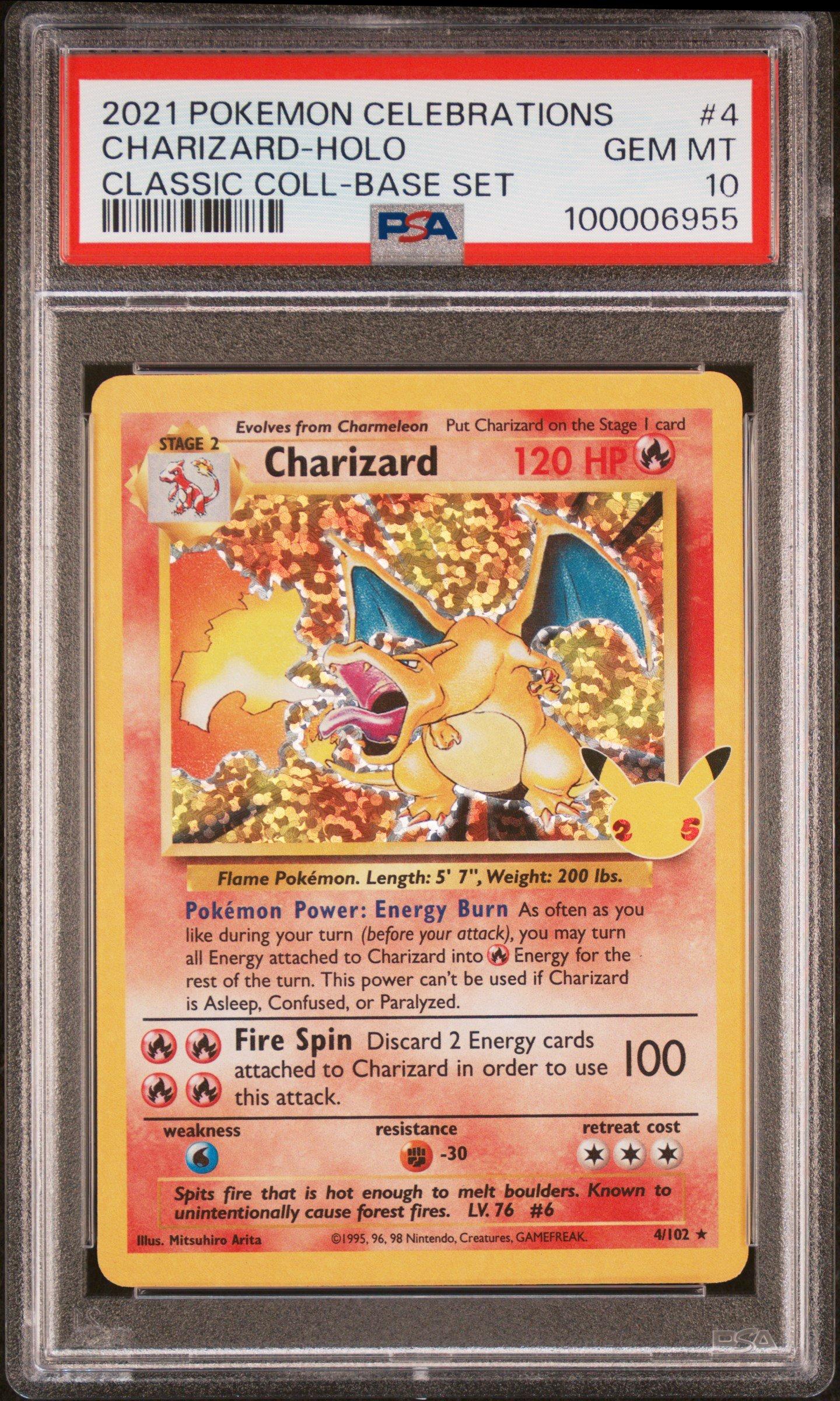 2021 Pokemon Celebrations Classic Collection 4 Charizard-holo PSA