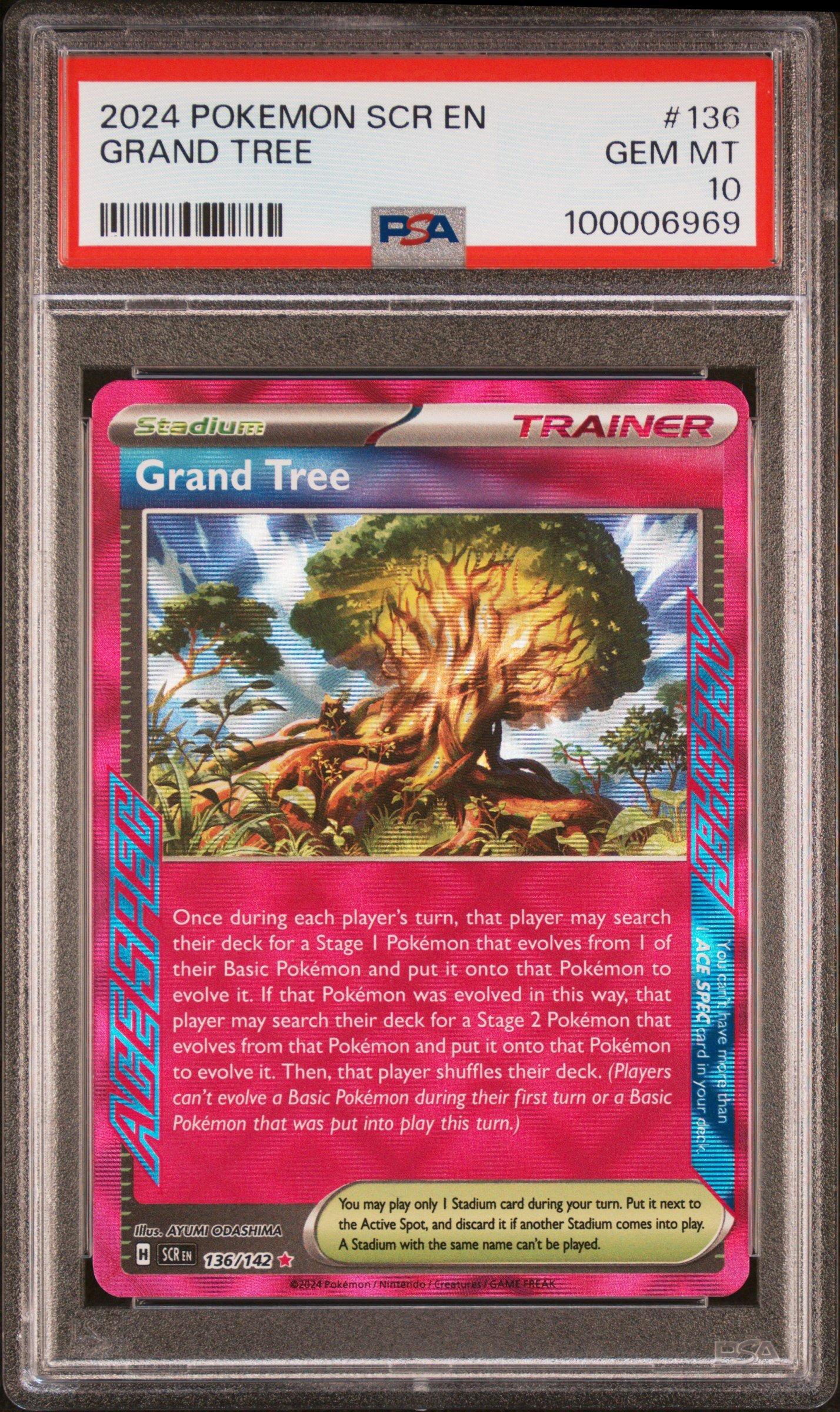 2024 Pokemon Scr En-stellar Crown 136 Grand Tree PSA 10 Graded Card |  GameStop