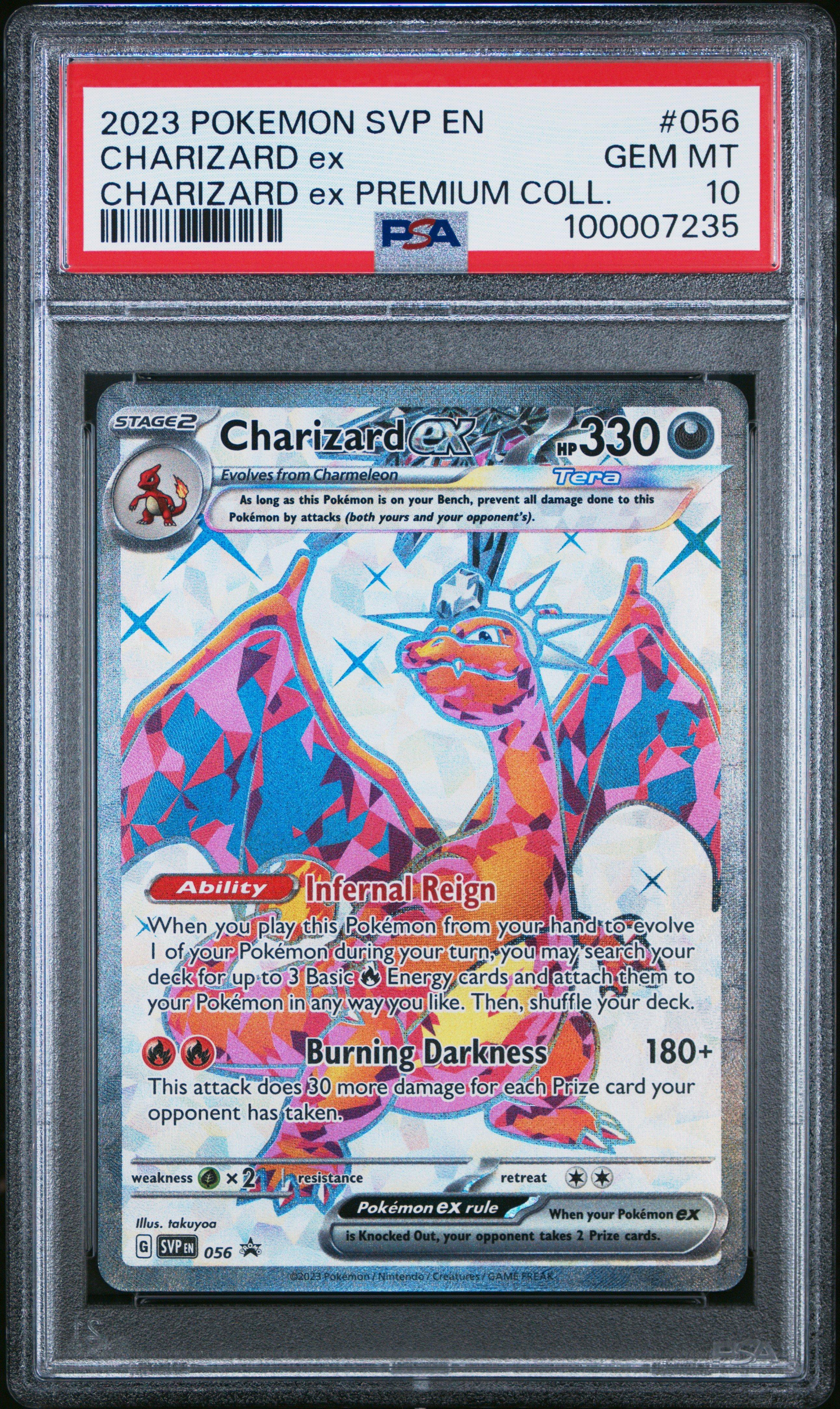 2023 Pokemon Svp En-sv Black Star Promo 056 Charizard Ex Charizard Ex Premium Collection PSA