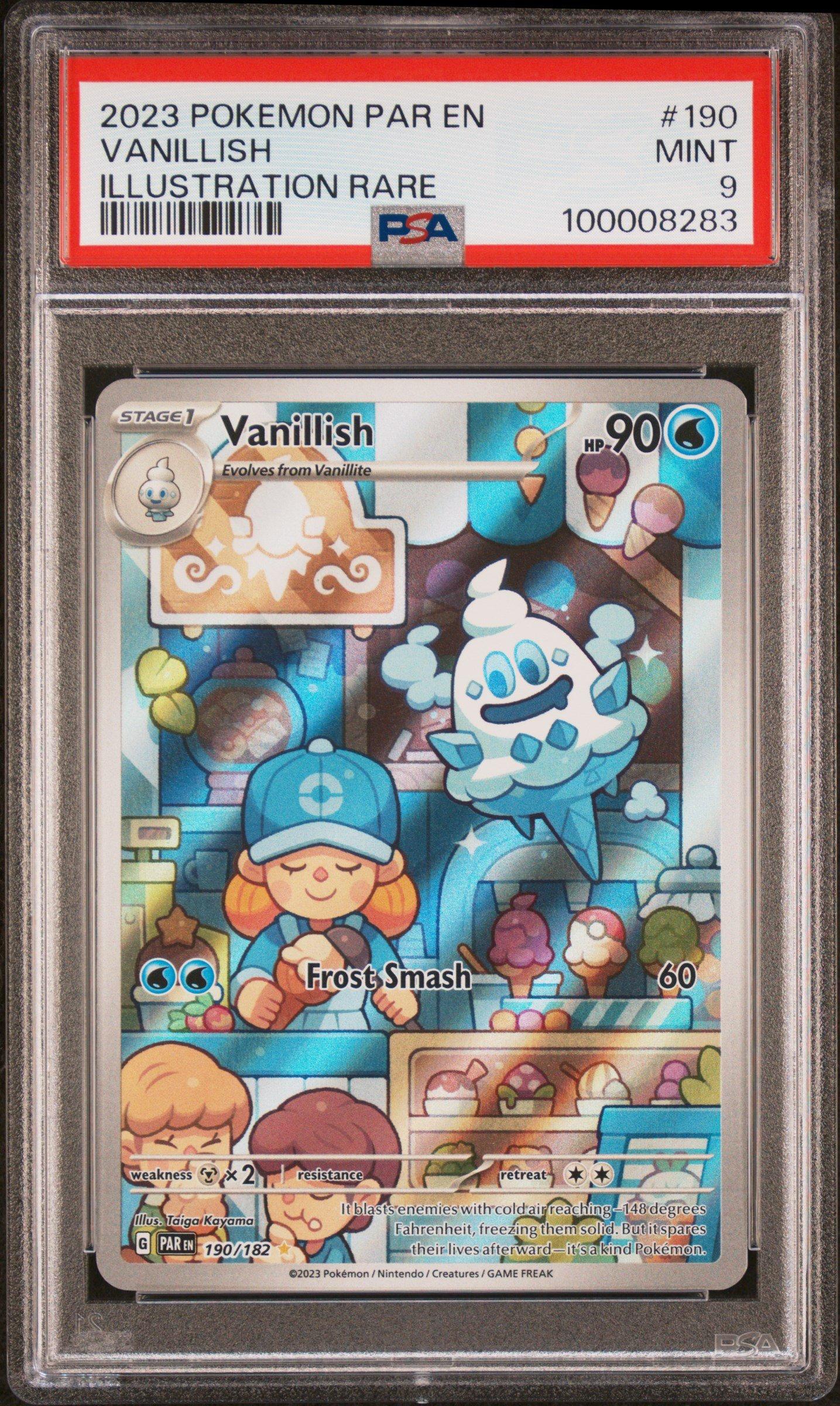2023 Pokemon Par En-paradox Rift 190 Vanillish Illustration Rare PSA