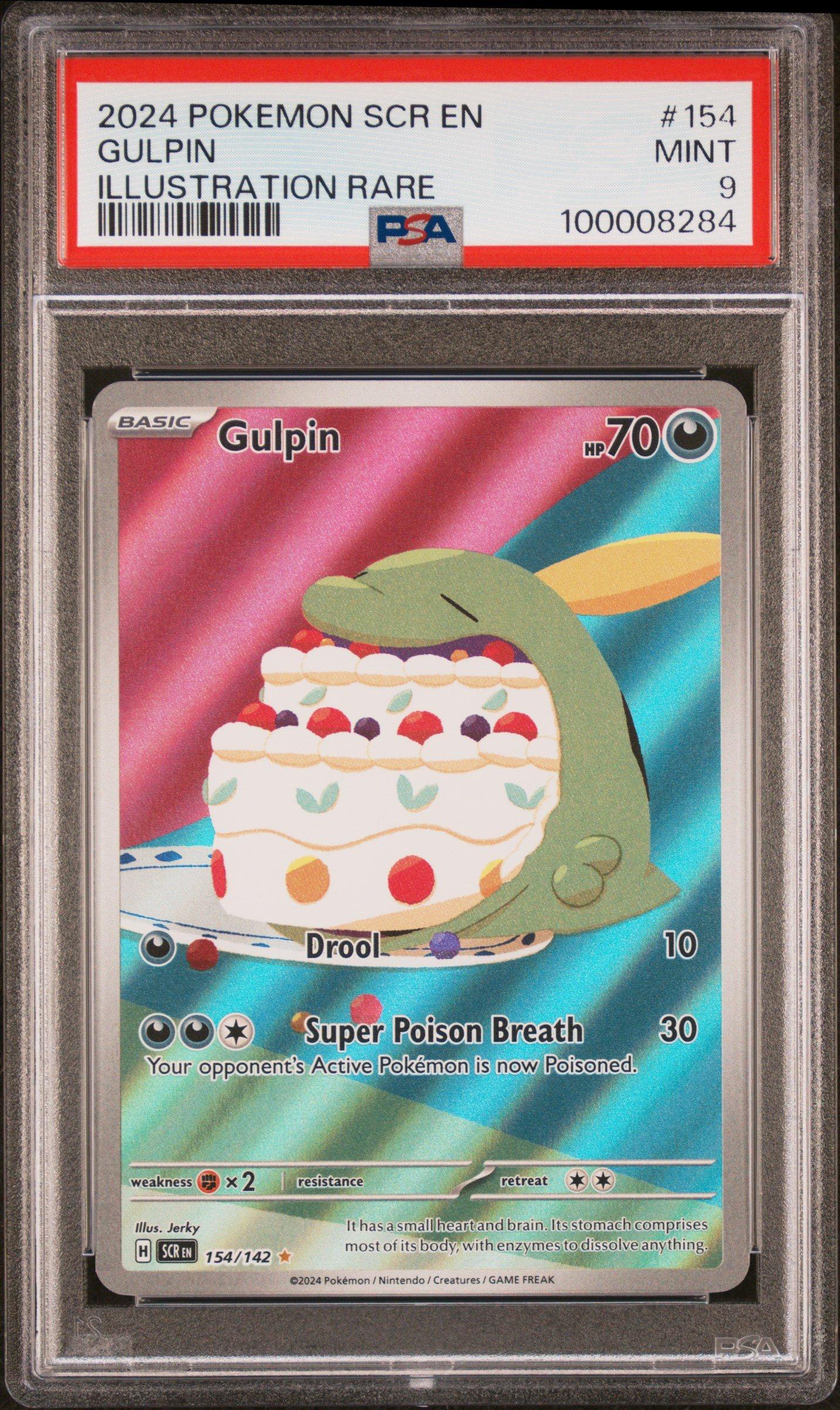 2024 Pokemon Scr En-stellar Crown 154 Gulpin Illustration Rare PSA 9 Graded  Card | GameStop