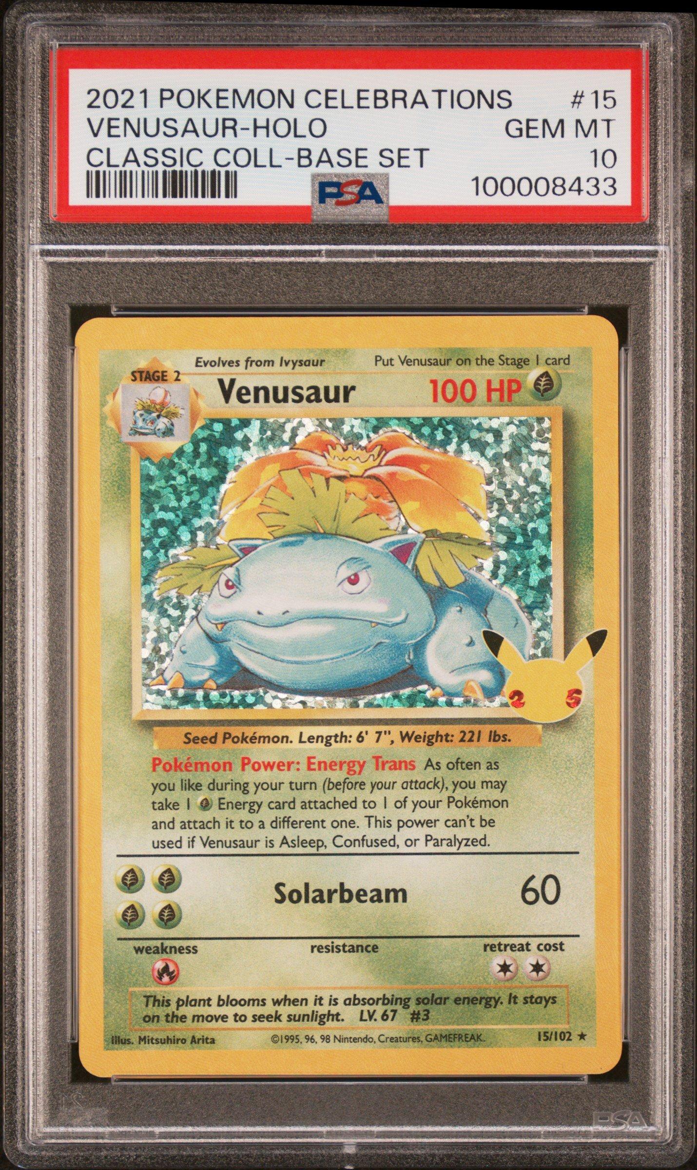 2021 Pokemon Celebrations Classic Collection 15 Venusaur-holo PSA