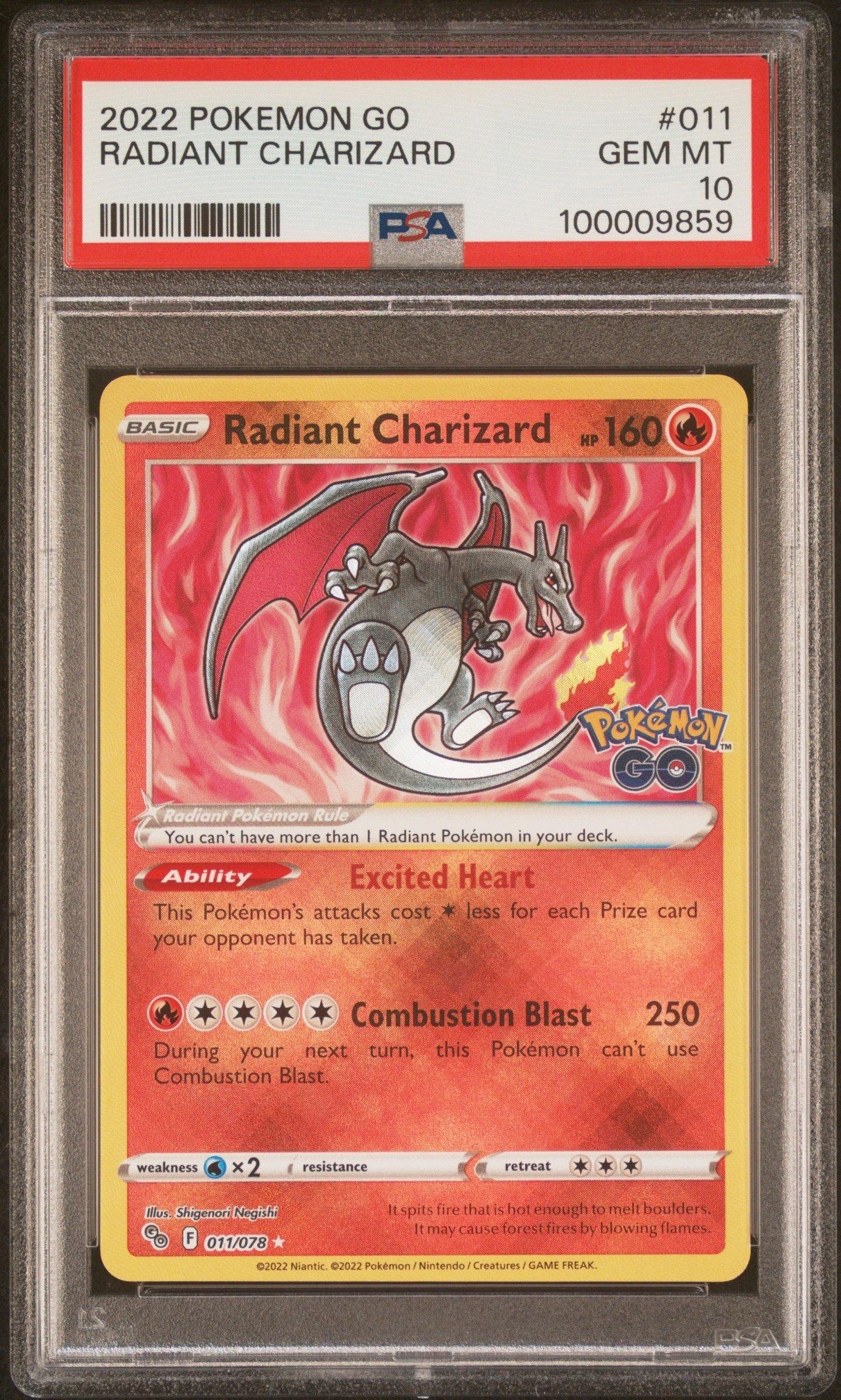 2022 Pokemon Go 011 Radiant Charizard PSA 10 Graded Card | GameStop