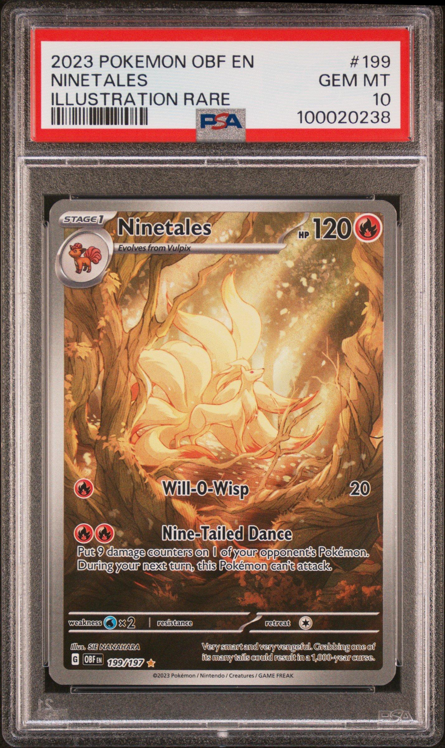 2023 Pokemon Obf En-obsidian Flames 199 Ninetales Illustration Rare PSA