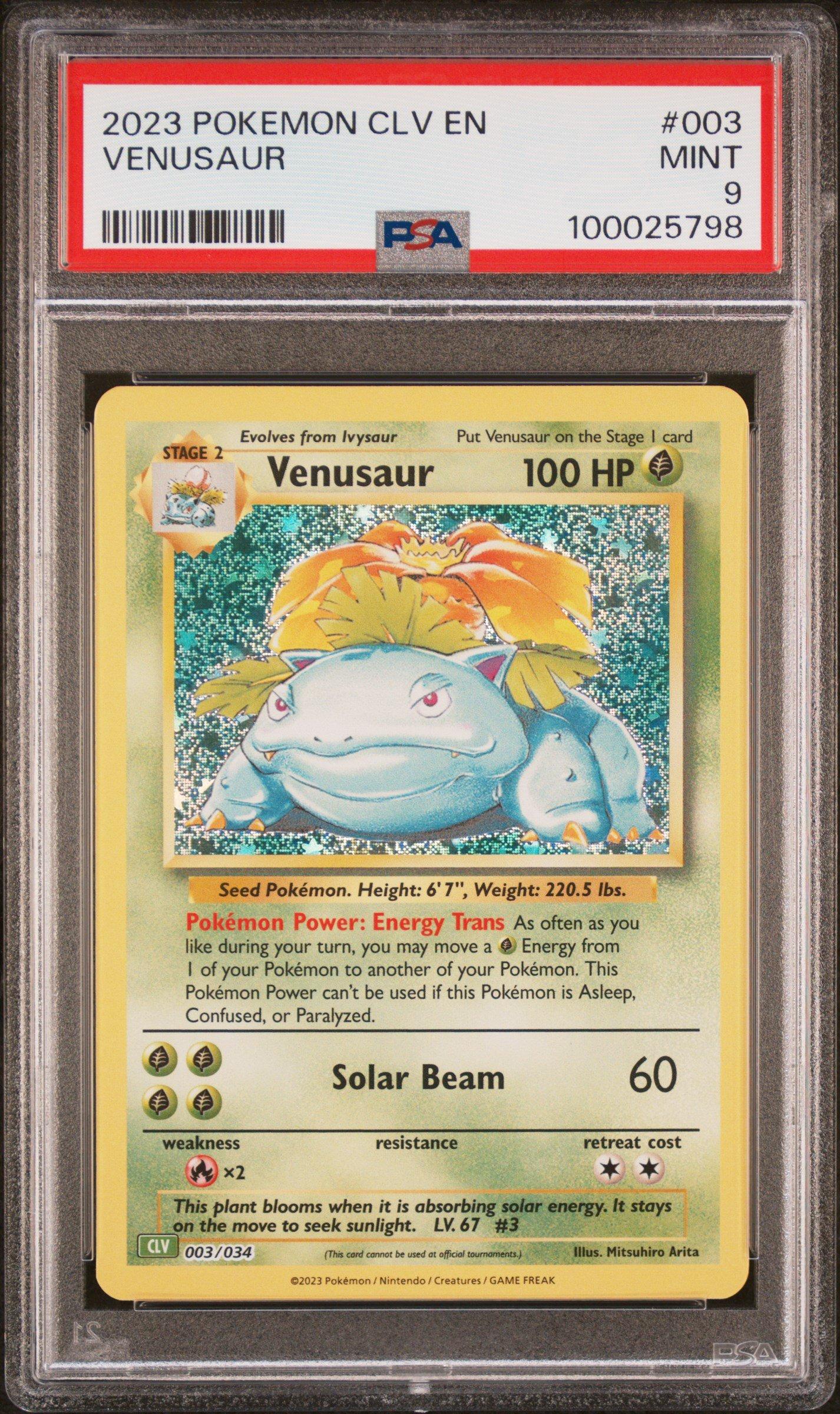 2023 Pokemon Clv-trading Card Game Classic Venusaur & Lugia Ex Deck Venusaur PSA