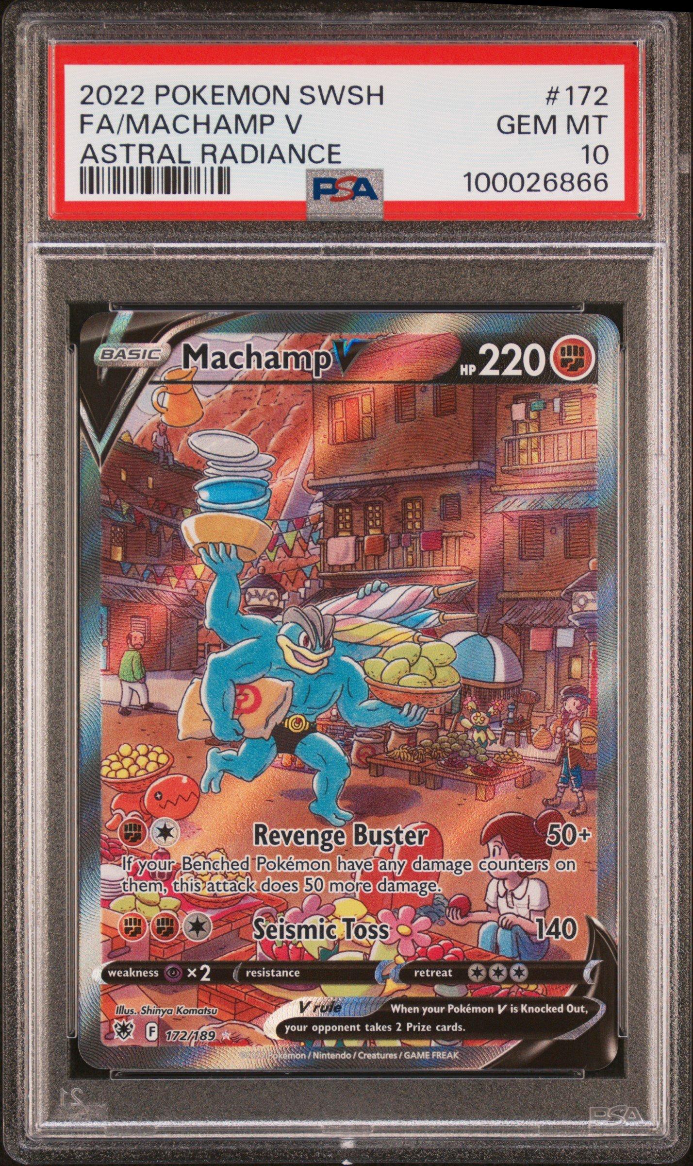 2022 Pokemon Sword & Shield Astral Radiance Full Art/machamp V PSA