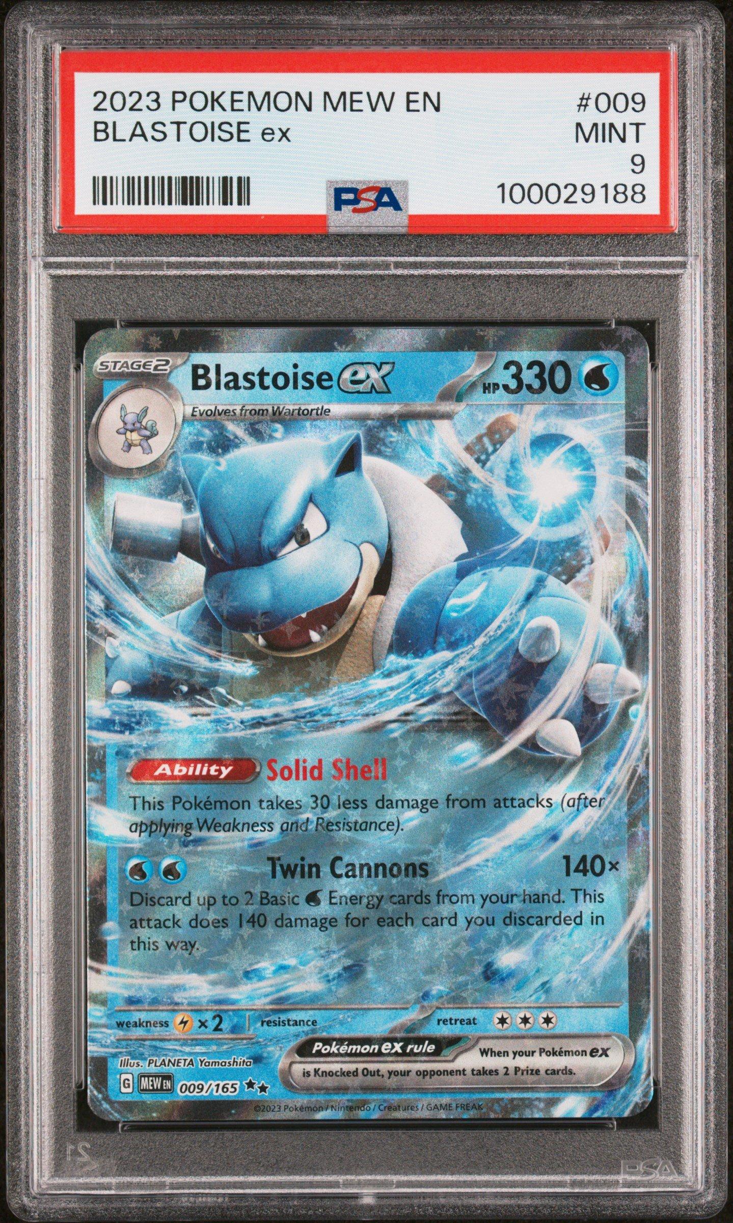 2023 Pokemon Mew En-151 Blastoise Ex PSA