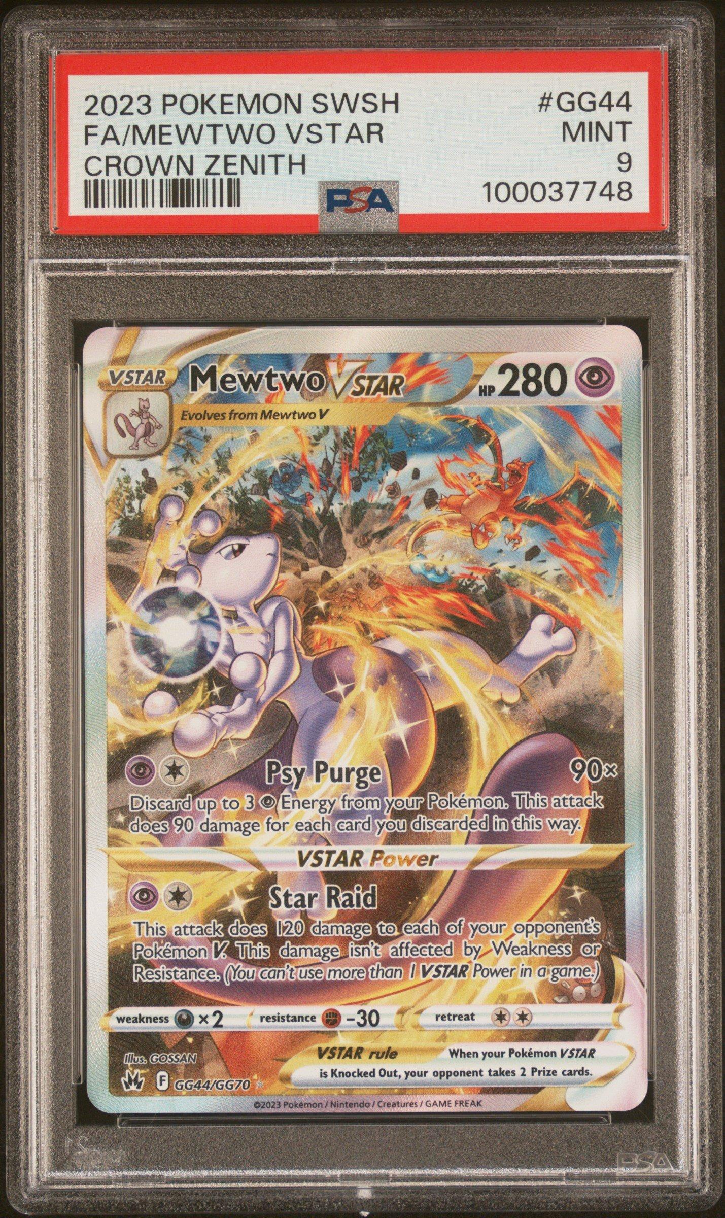 2023 Pokemon Sword And Shield Crown Zenith Gg44 Full Art/mewtwo Vstar PSA