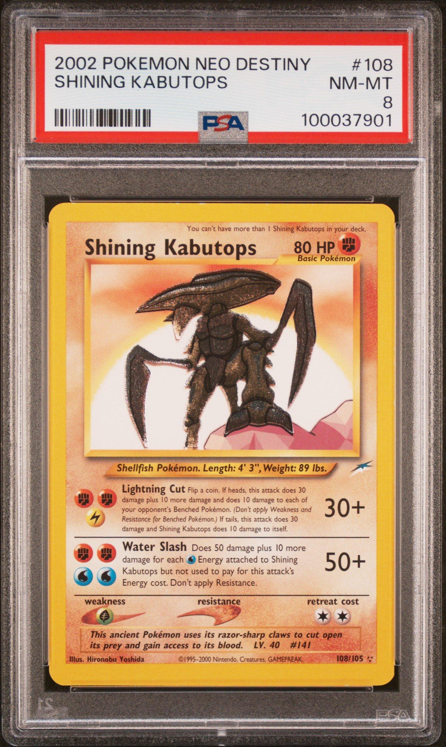 2002 Pokemon Neo Destiny 108 Shining Kabutops PSA