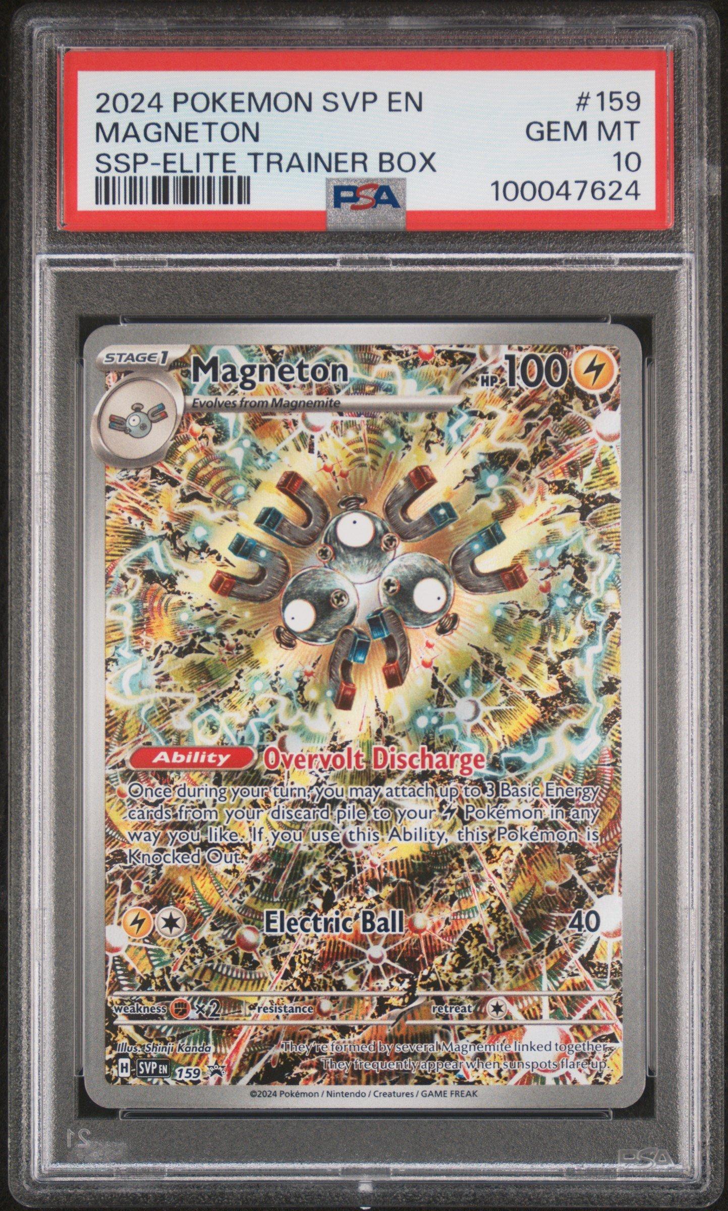 2024 Pokemon Svp En-sv Black Star Promo 159 Magneton Surging Sparks Elite Trainer Box PSA