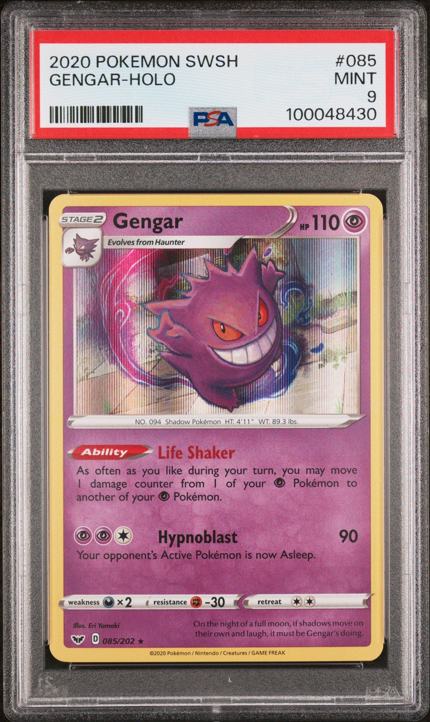 2020 Pokemon Sword & Shield 085 Gengar-holo PSA 9