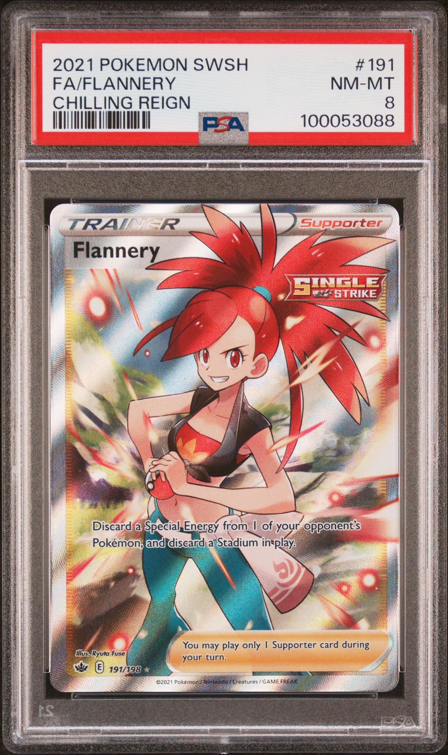 2021 Pokemon Sword & Shield Chilling Reign 191 Full Art/flannery PSA