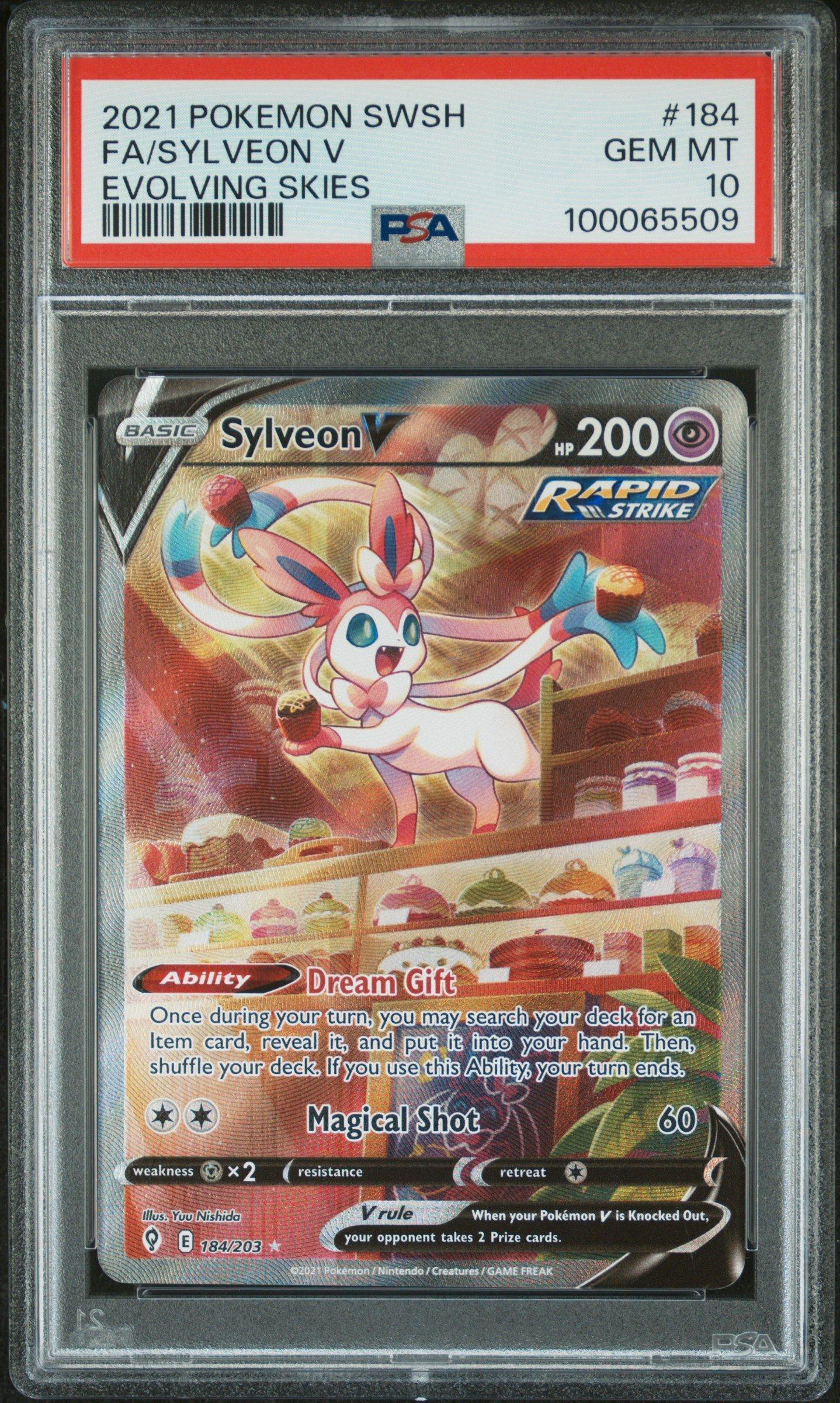 2021 Pokemon Sword & Shield Evolving Skies Full Art/sylveon V PSA