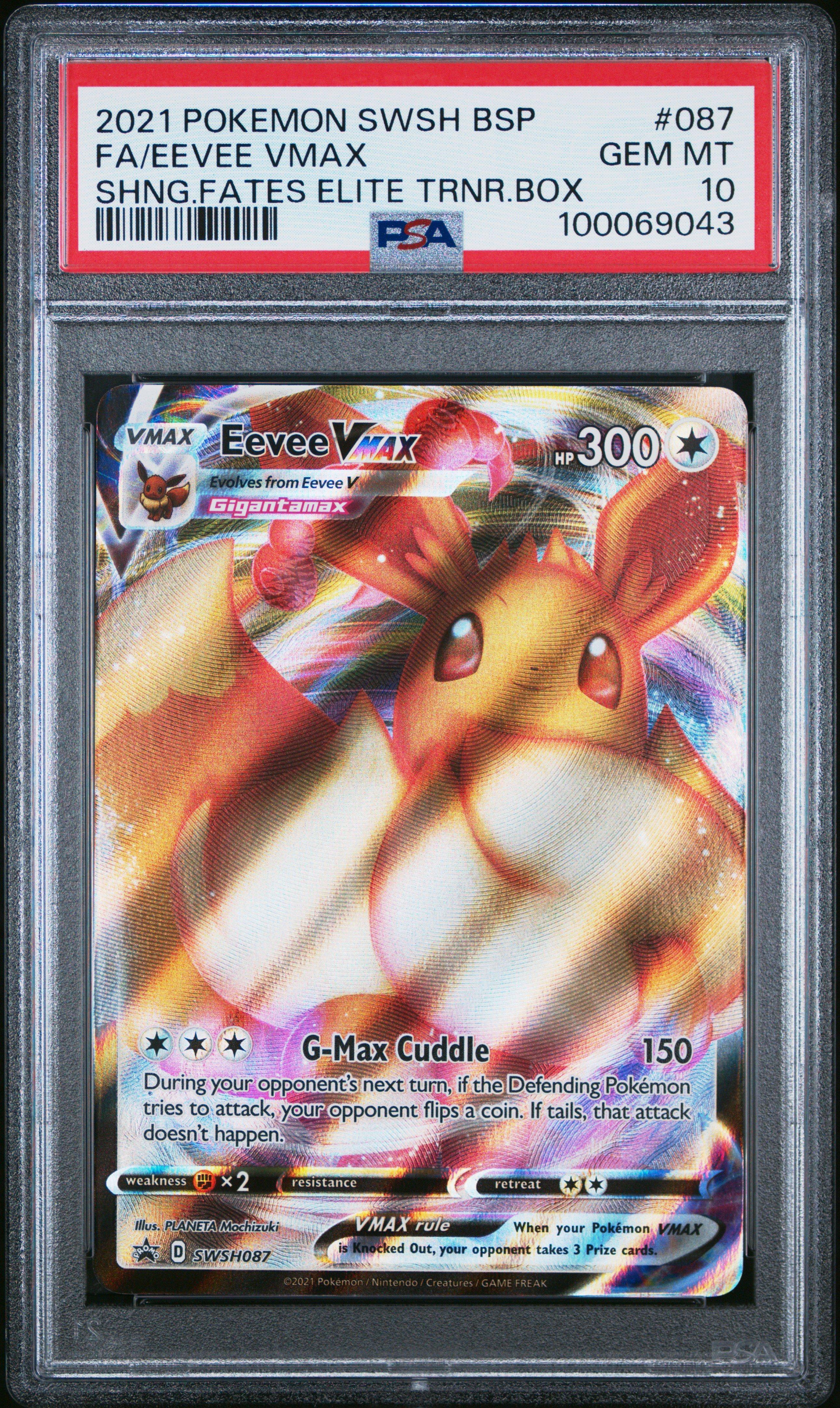 2021 Pokemon Swsh Black Star Promo 087 Full Art/eevee Vmax Shining