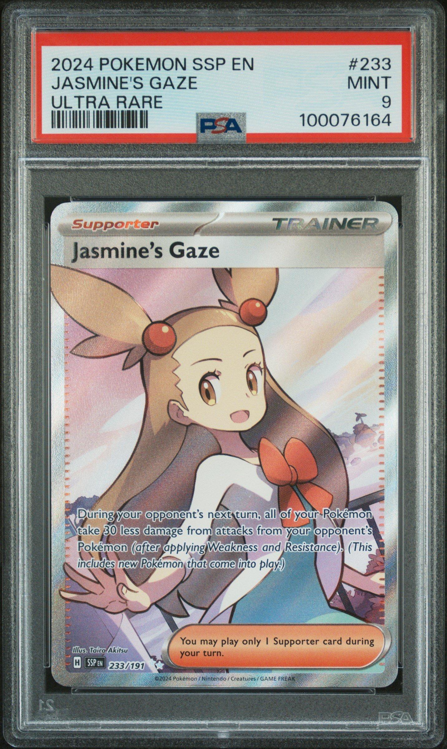 2024 Pokemon Ssp En-surging Sparks 233 Jasmine's Gaze Ultra Rare PSA