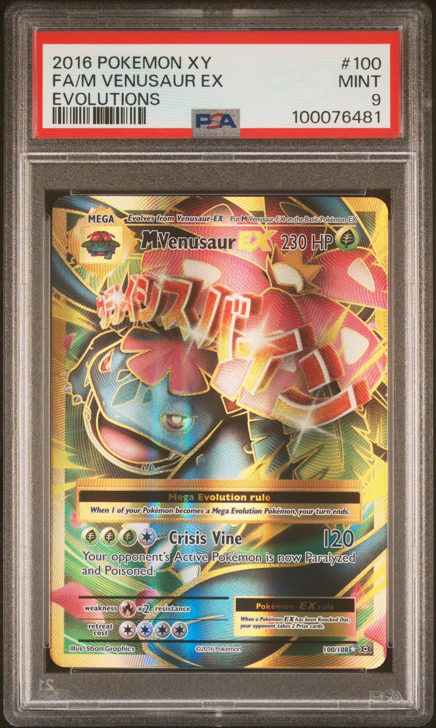2016 Pokemon Xy Evolutions 100 Full Art/m Venusaur Ex PSA