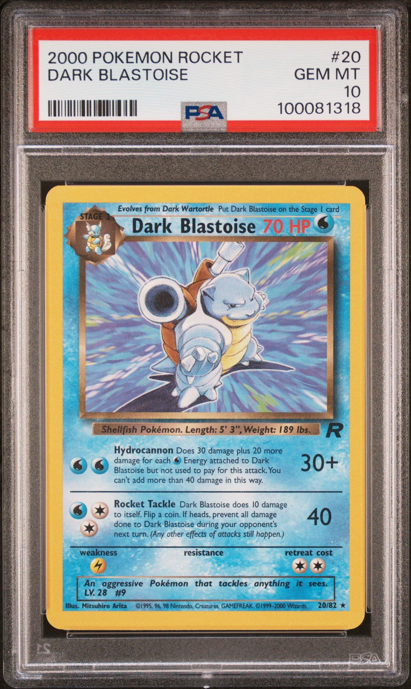 2000 Pokemon Rocket 20 Dark Blastoise PSA
